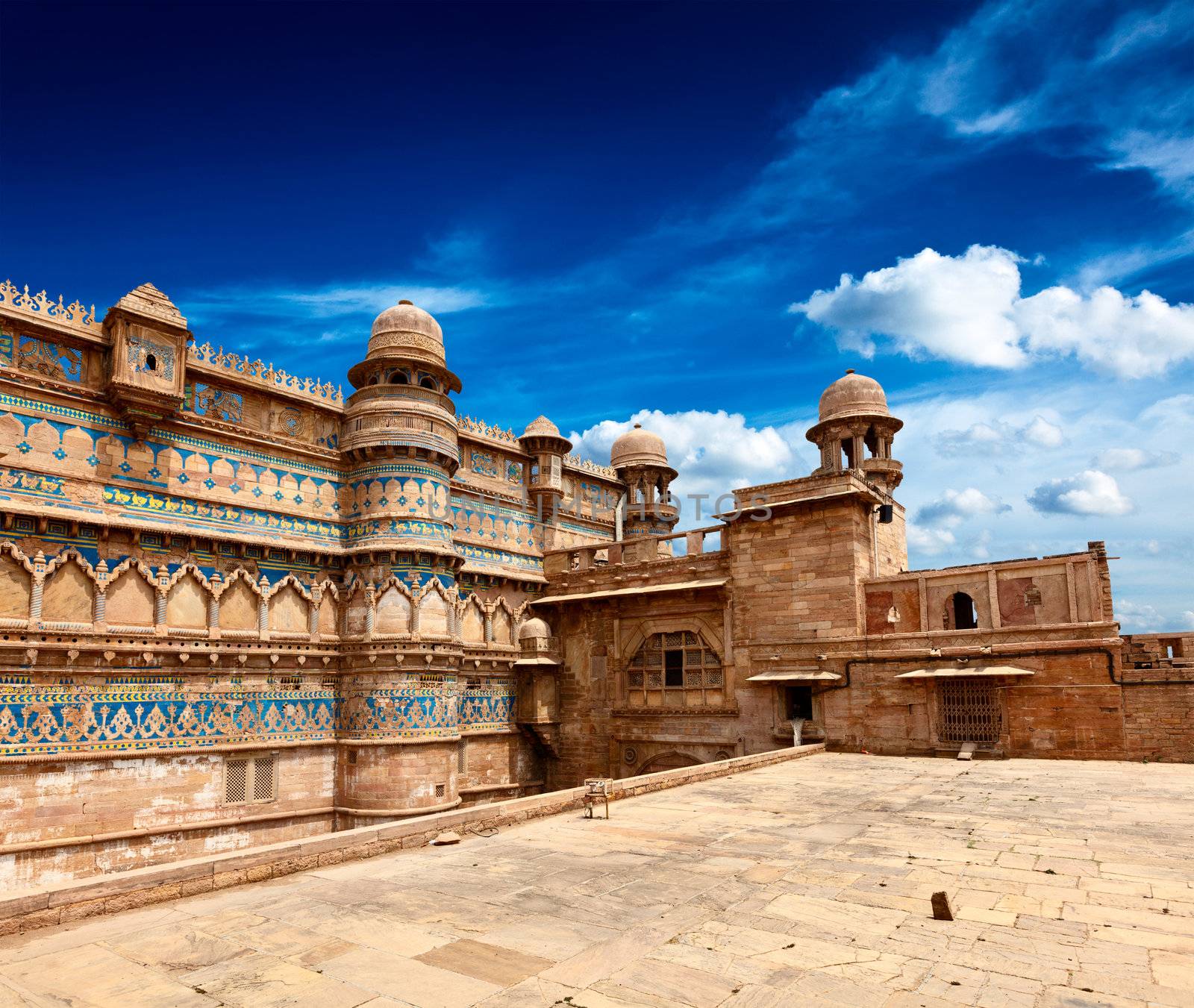 Mughal architecture - Gwalior fort. Gwalior, Madhya Pradesh, India