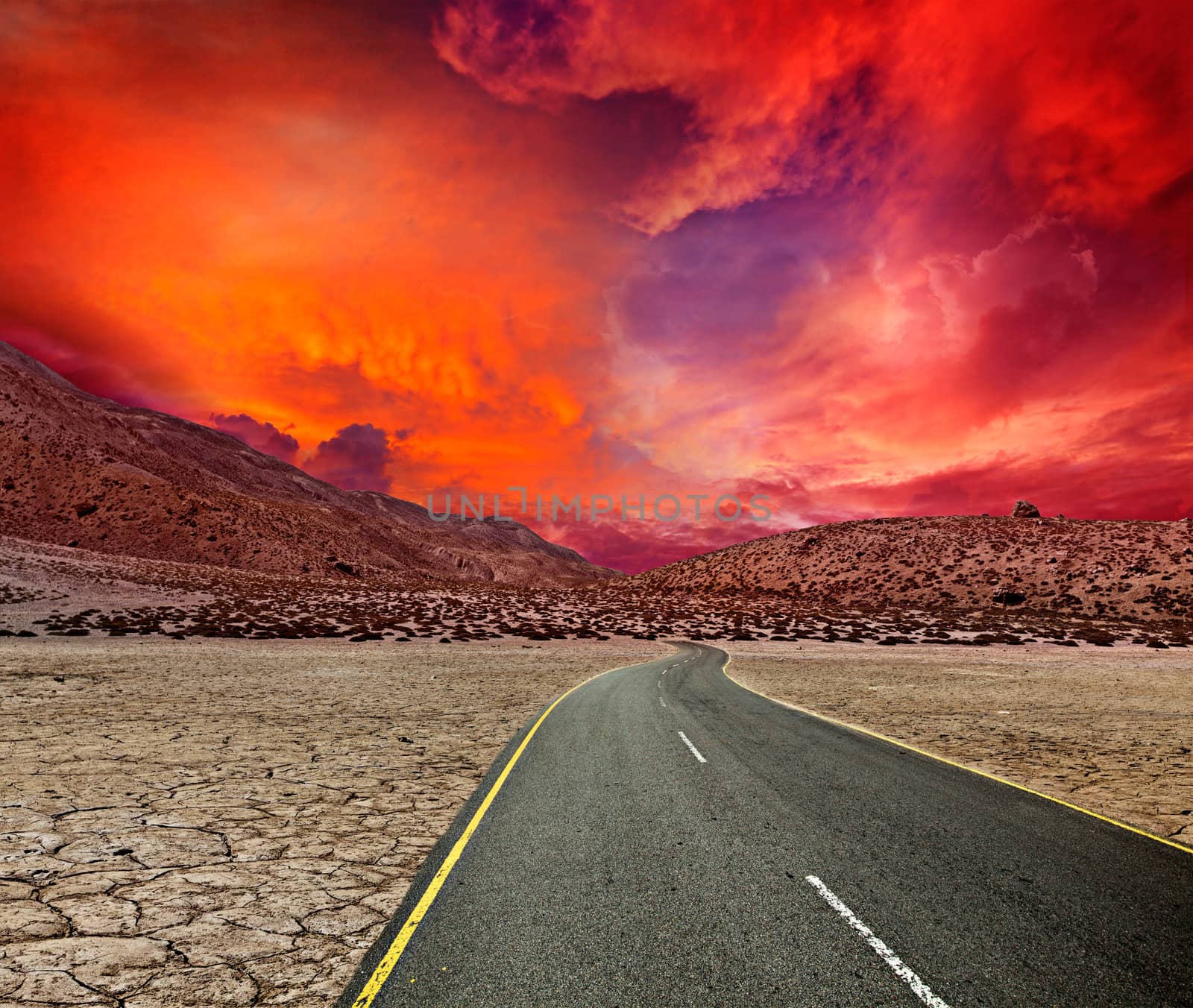 Road in desert by dimol