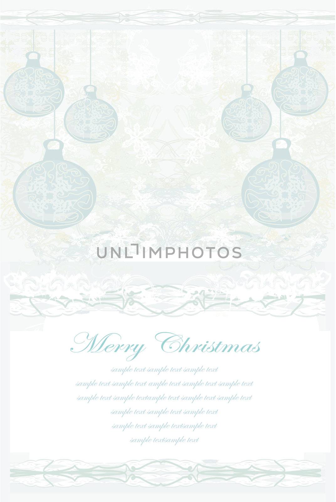 elegant christmas background with baubles