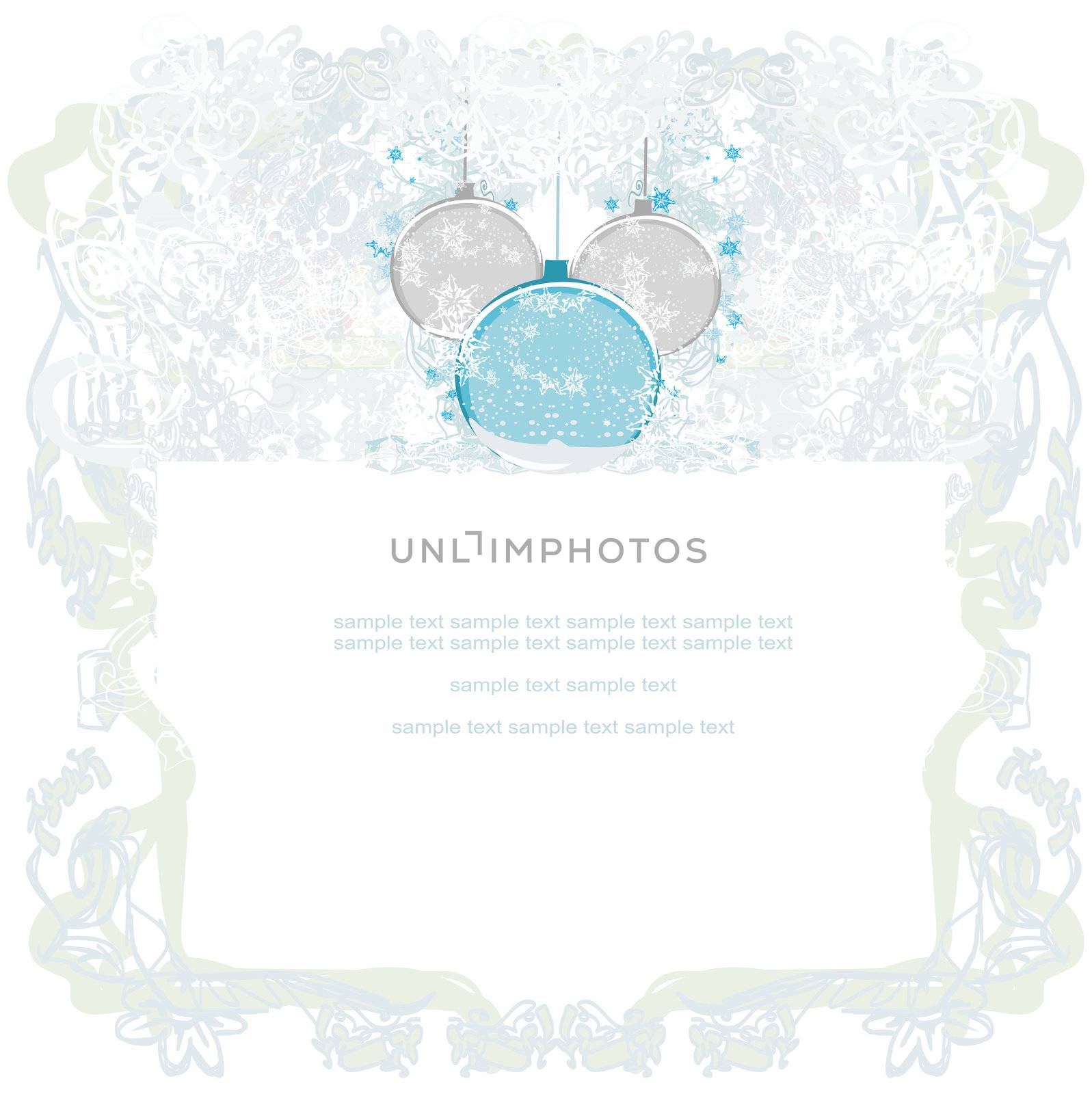 elegant christmas background with baubles