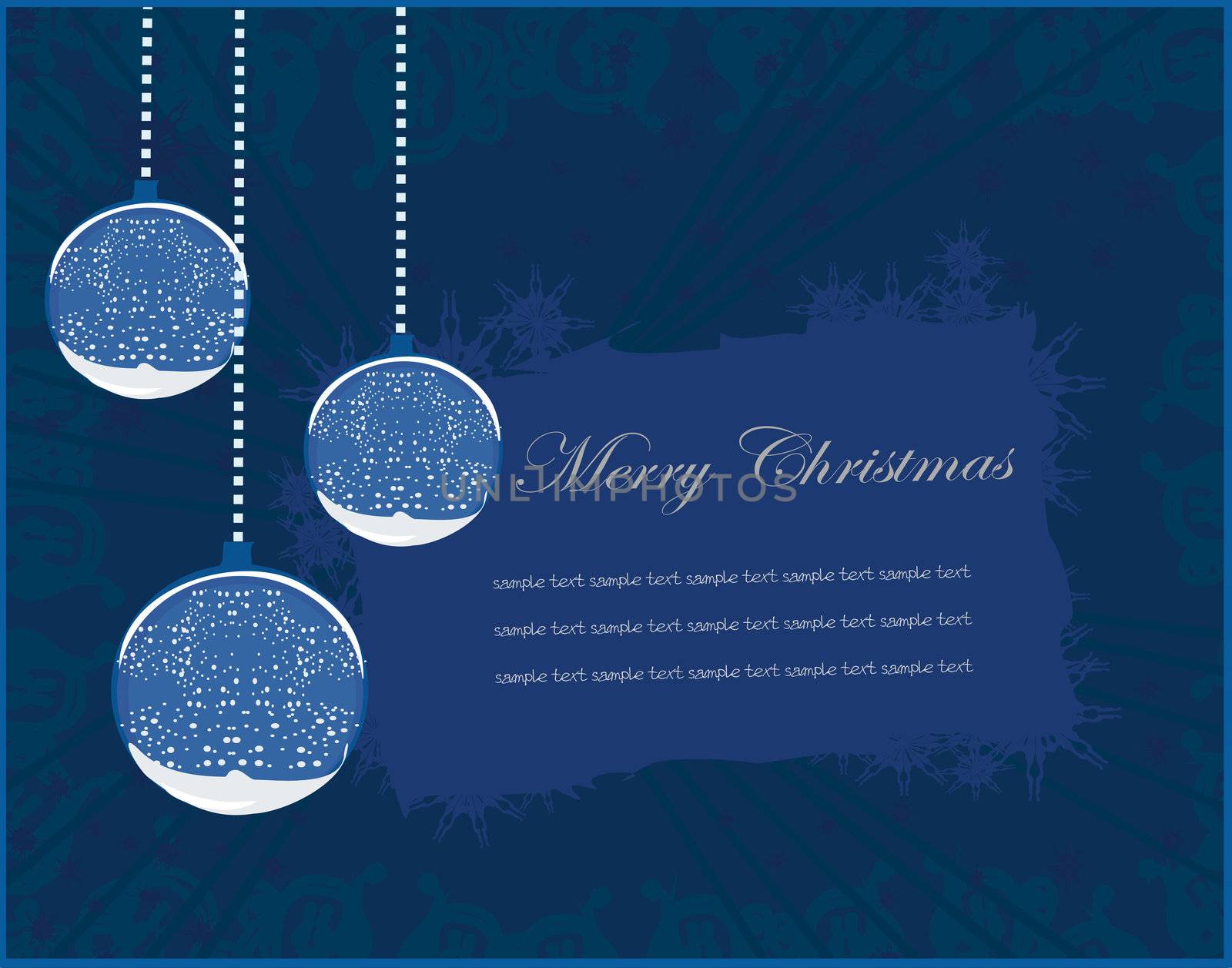 elegant christmas background with baubles