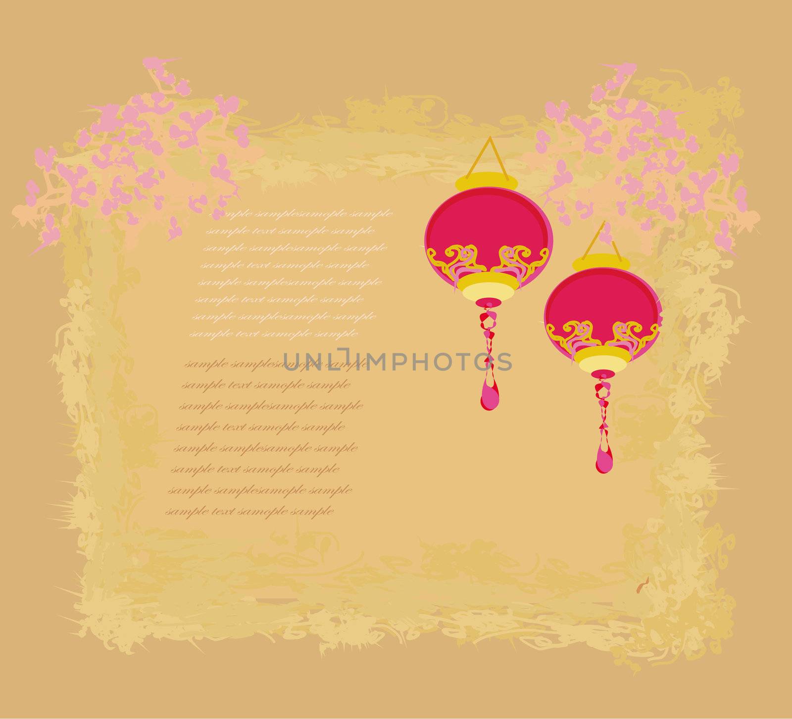Chinese New Year card, vector