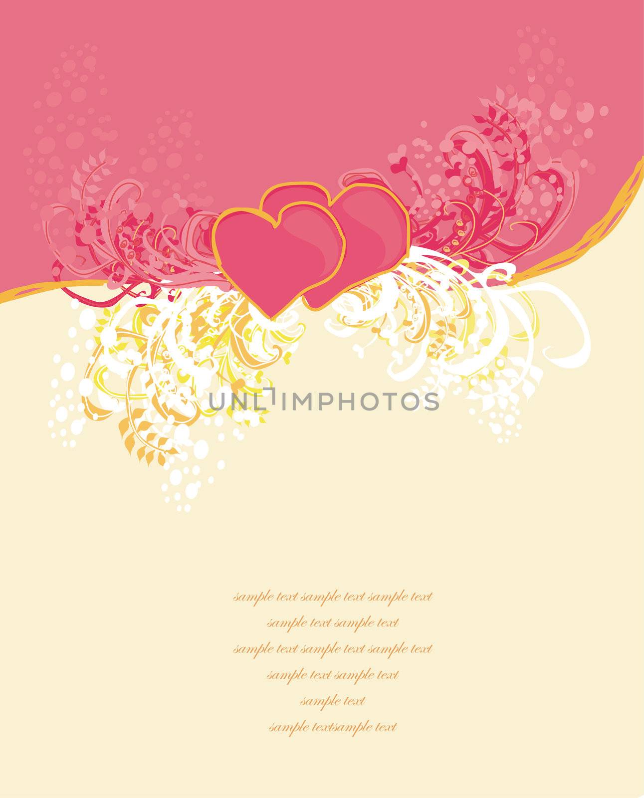 Valentine's Day floral Greeting card