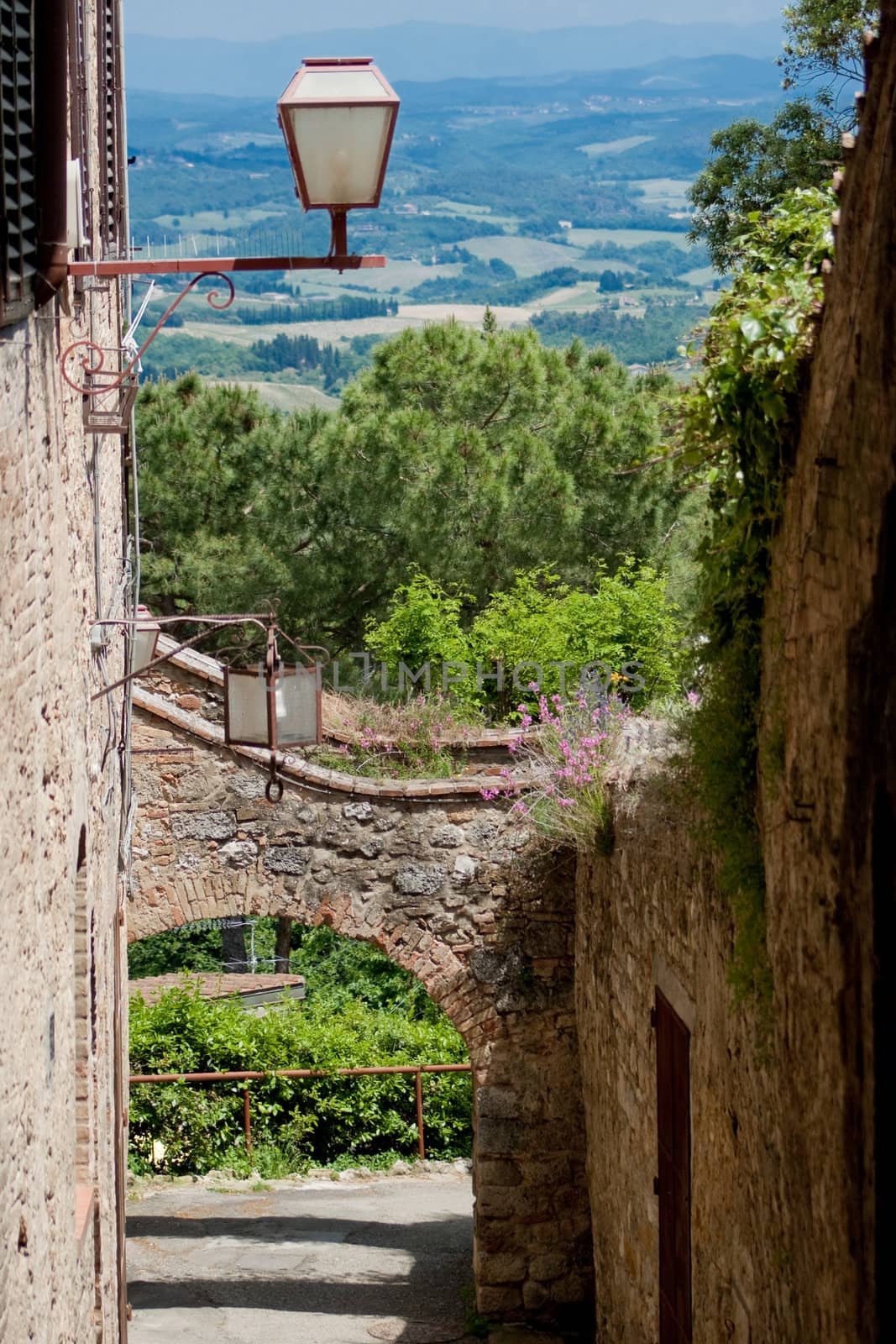 A small backstreet in an italian town in a sunny morning
