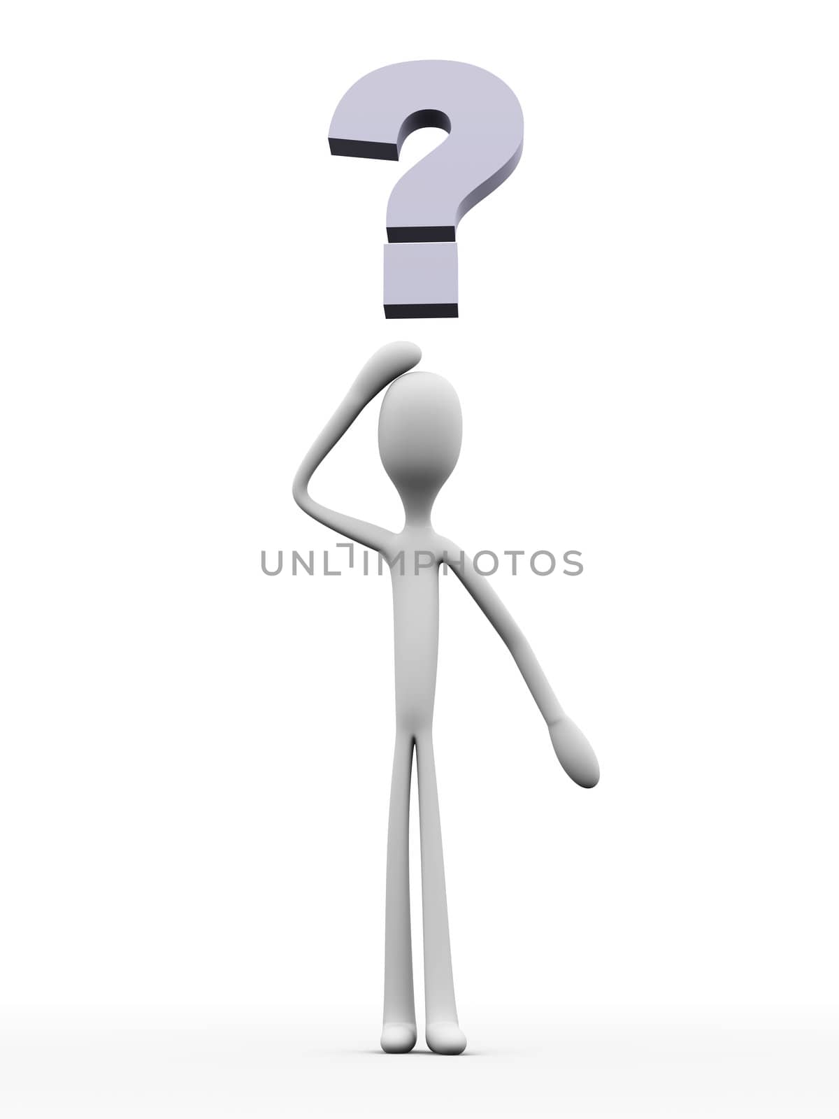 3D rendered Illustration. Isolated on white.