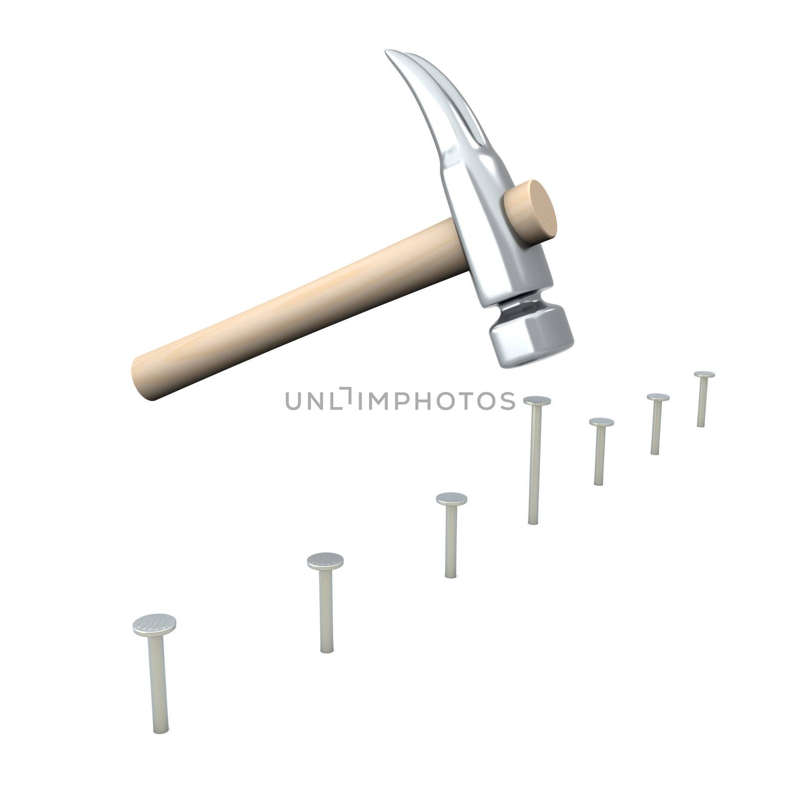 3D rendered Illustration. Isolated on white.