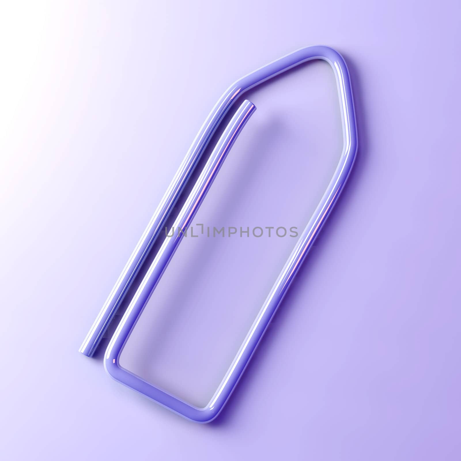 3D rendered Illustration. A paper clip.
