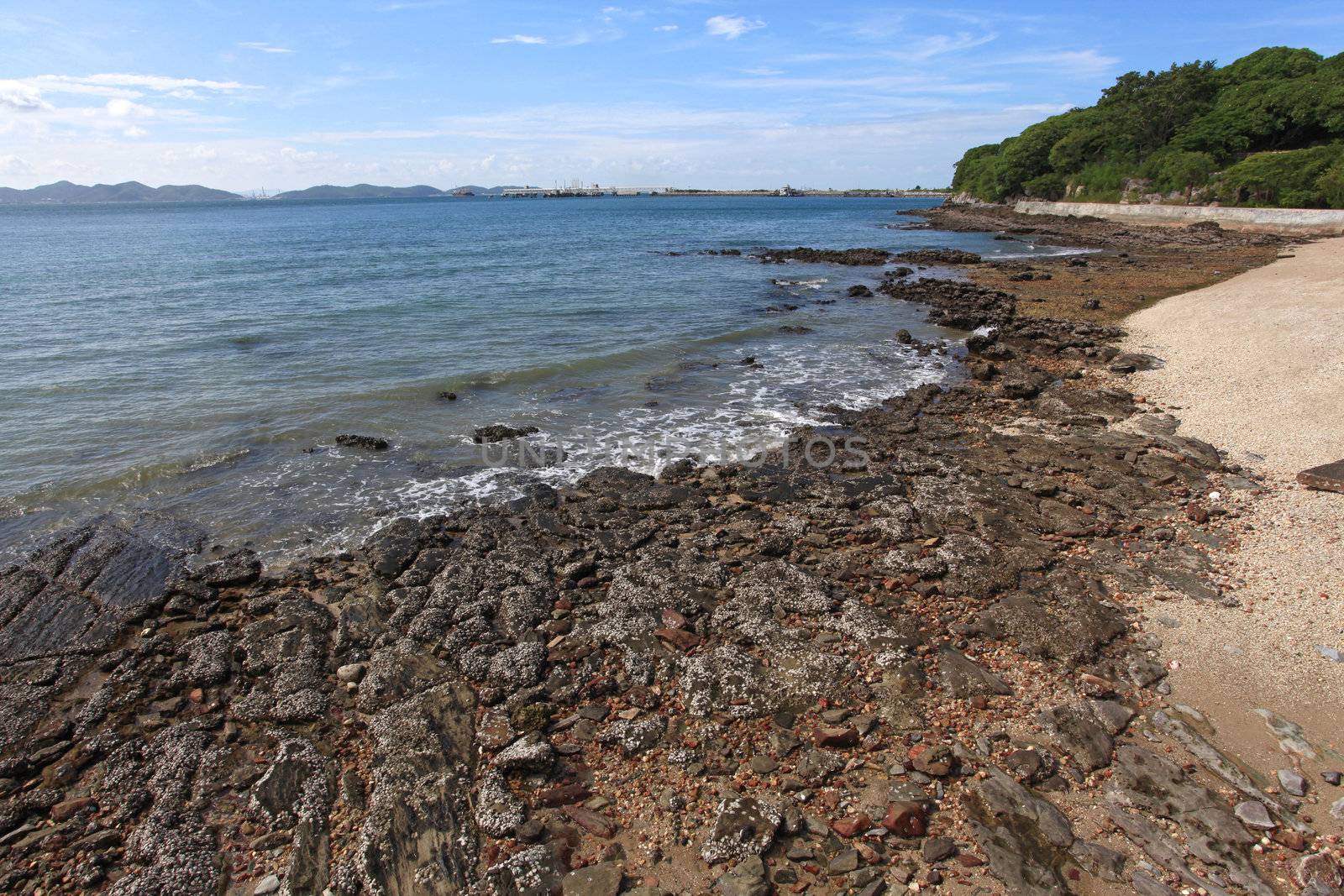 Rocky Coast and beach at Srichang Island PattayaThailand