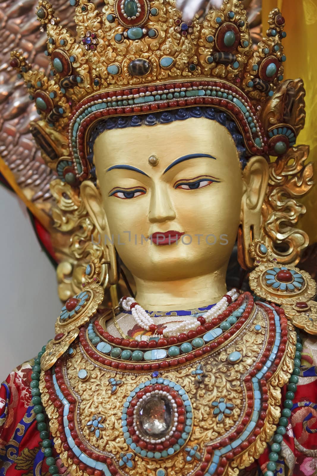 Detail of the face from buddha