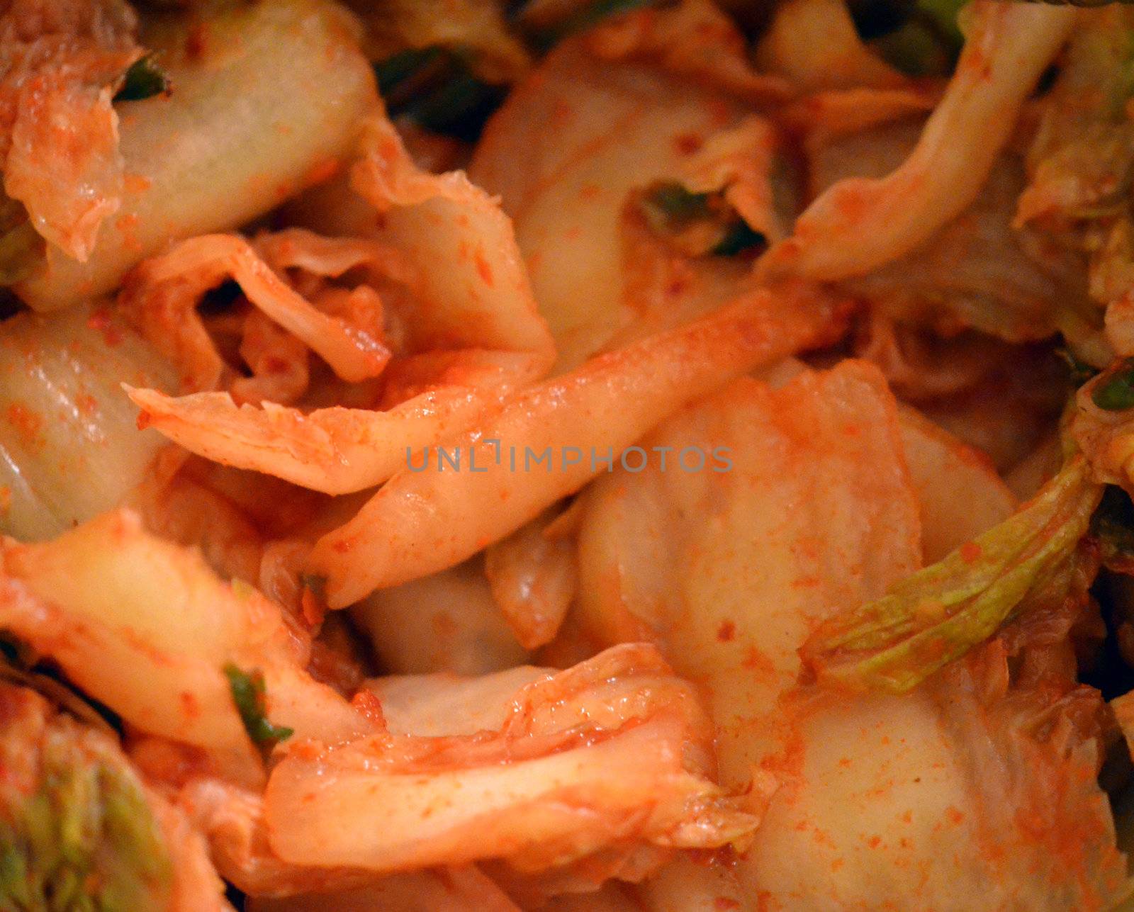 This is a plate of kimchi, a Korean food.