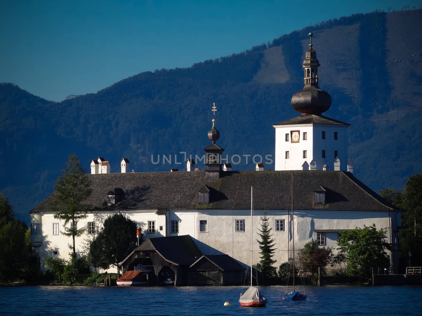 Schloss Ort at lake Traunsee in Gmunden, Austria