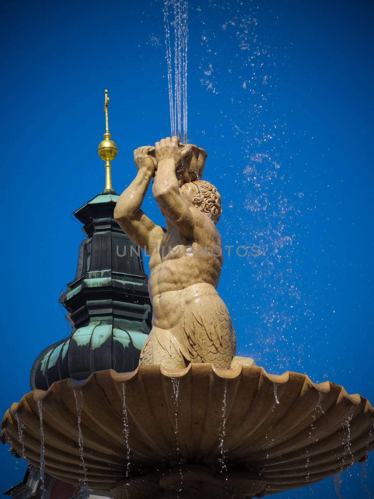 A fountain closeup at Residenzplatz, Salzburg