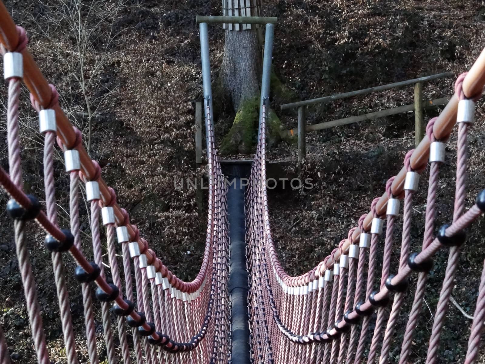 Closeup of a swing bridge