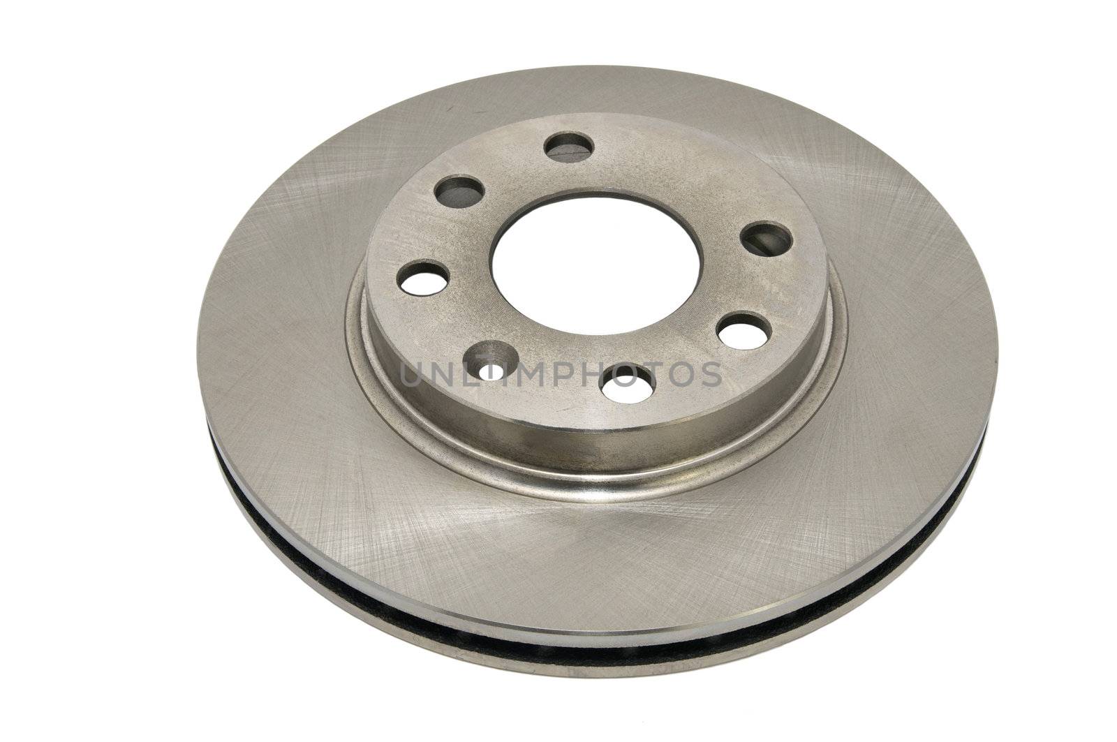 automotive parts brake disc on a white background