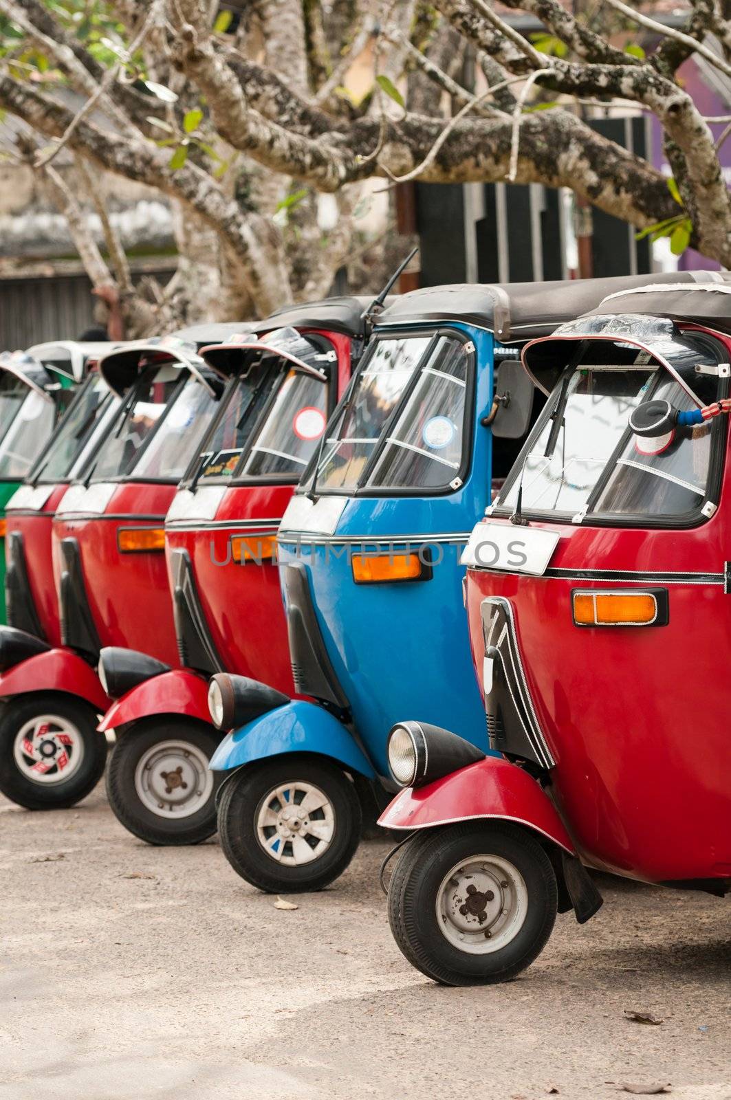 Tuk-tuk is the most popular transport type on Asian streets.  .
