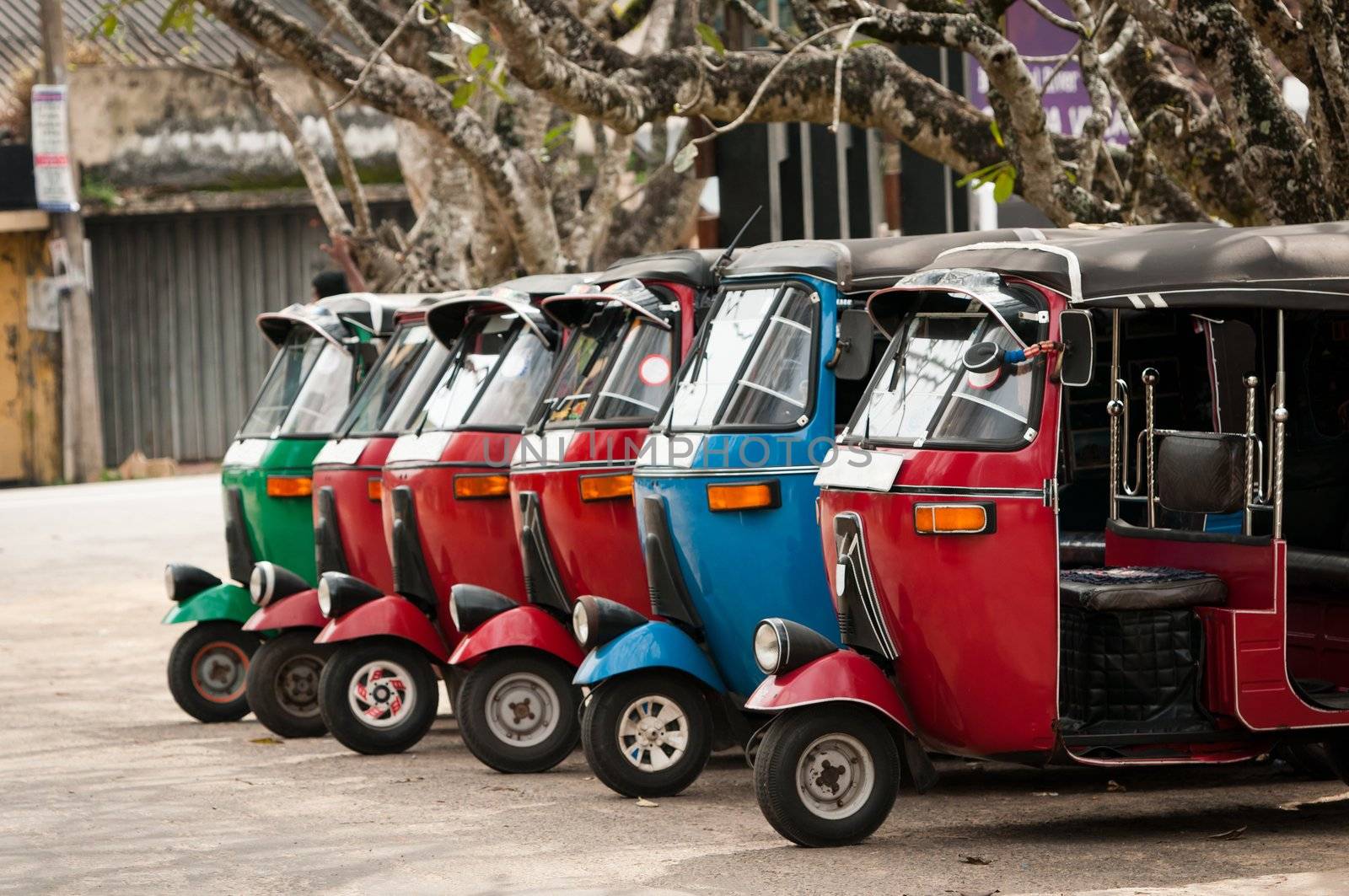Tuk-tuk is the most popular transport type on Asian streets.