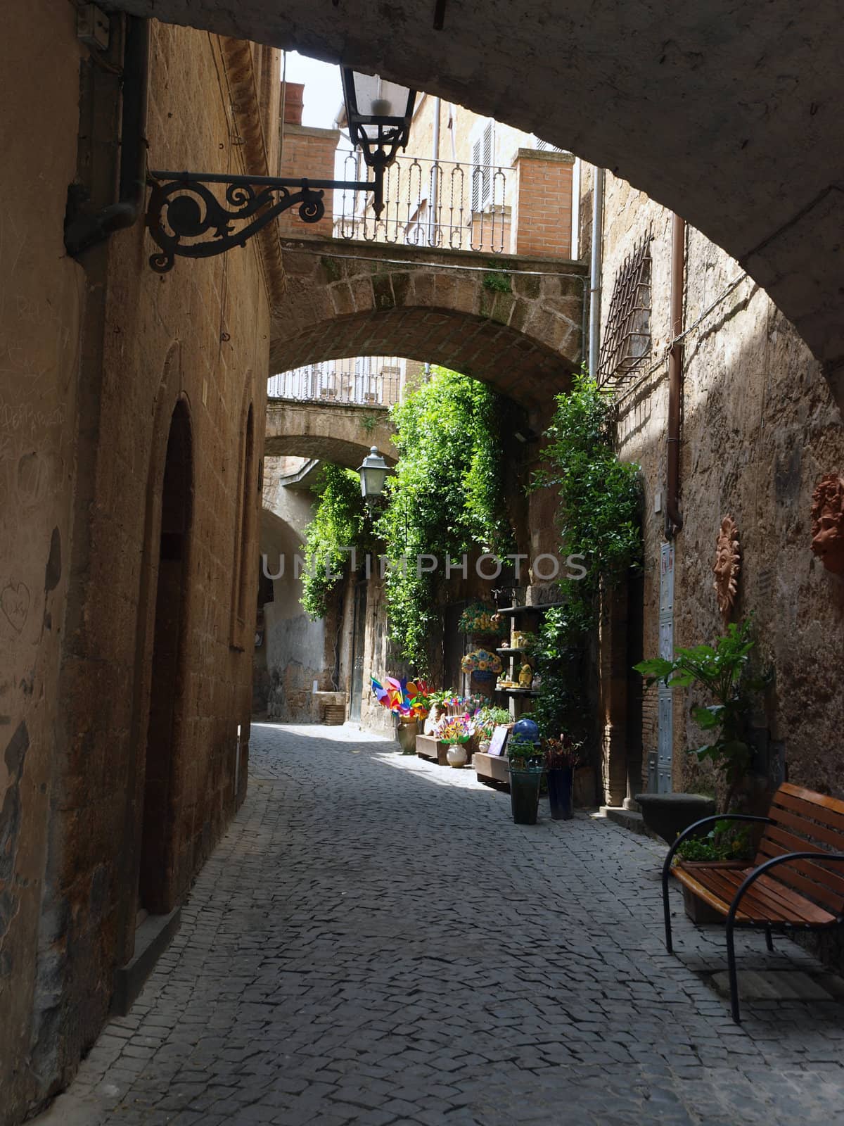 picturesque architecture of the old town of Orvieto, Umbria, Italy
