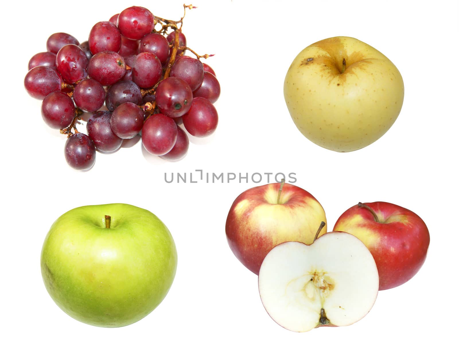 Much fruits on white background by cobol1964