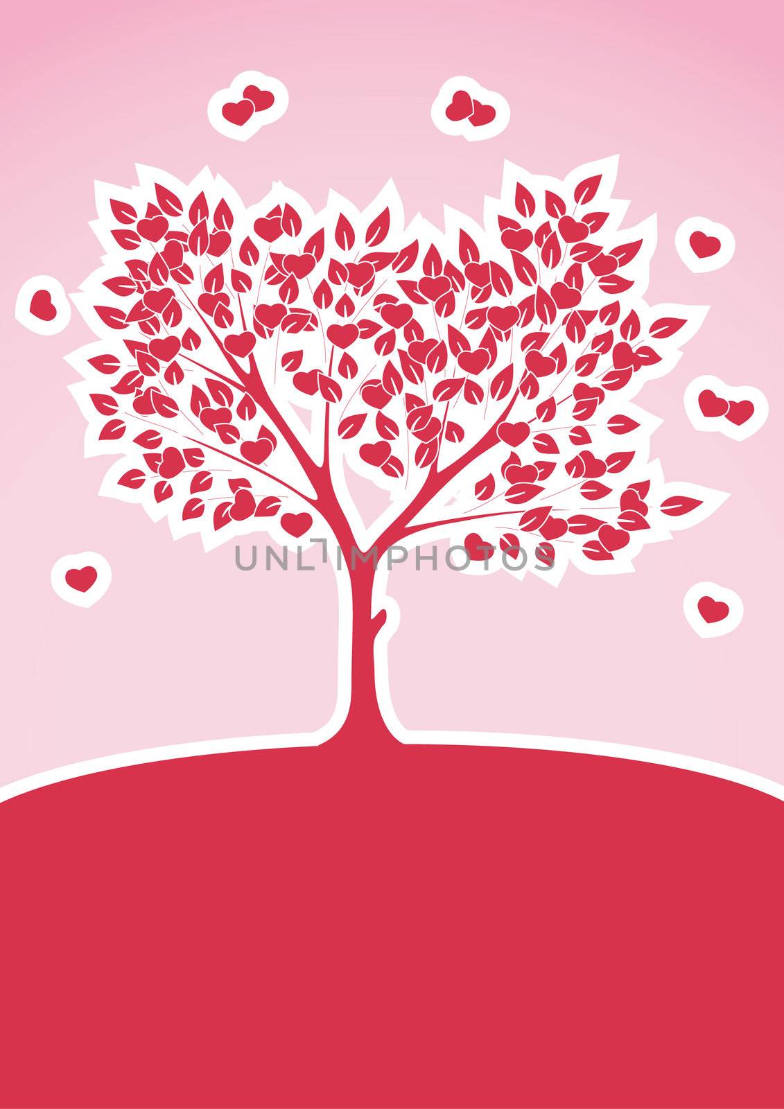 Tree of Love Abstract Background by rodakm