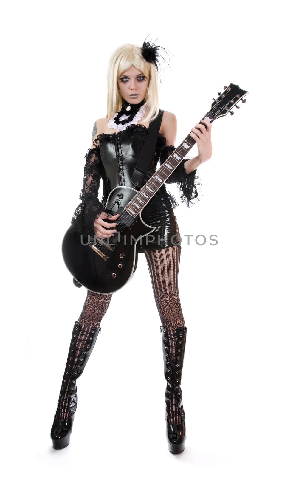 Sexy woman with guitar  by Elisanth