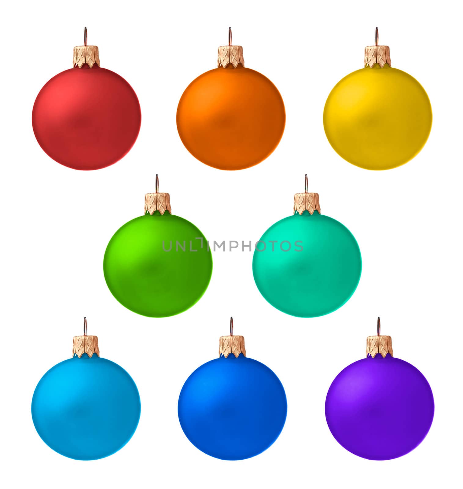 set of christmas ornaments isolated by dimol