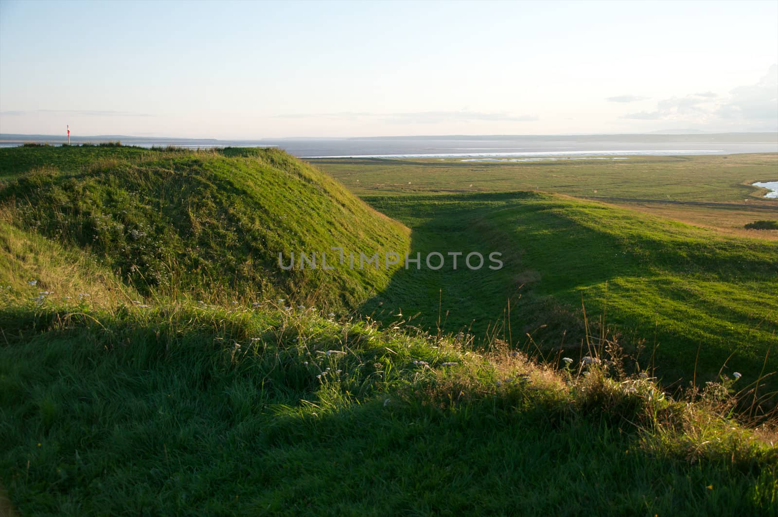 The ramparts of Fort Beausejour, an 18th Century French fort in New Brunswick, Canada