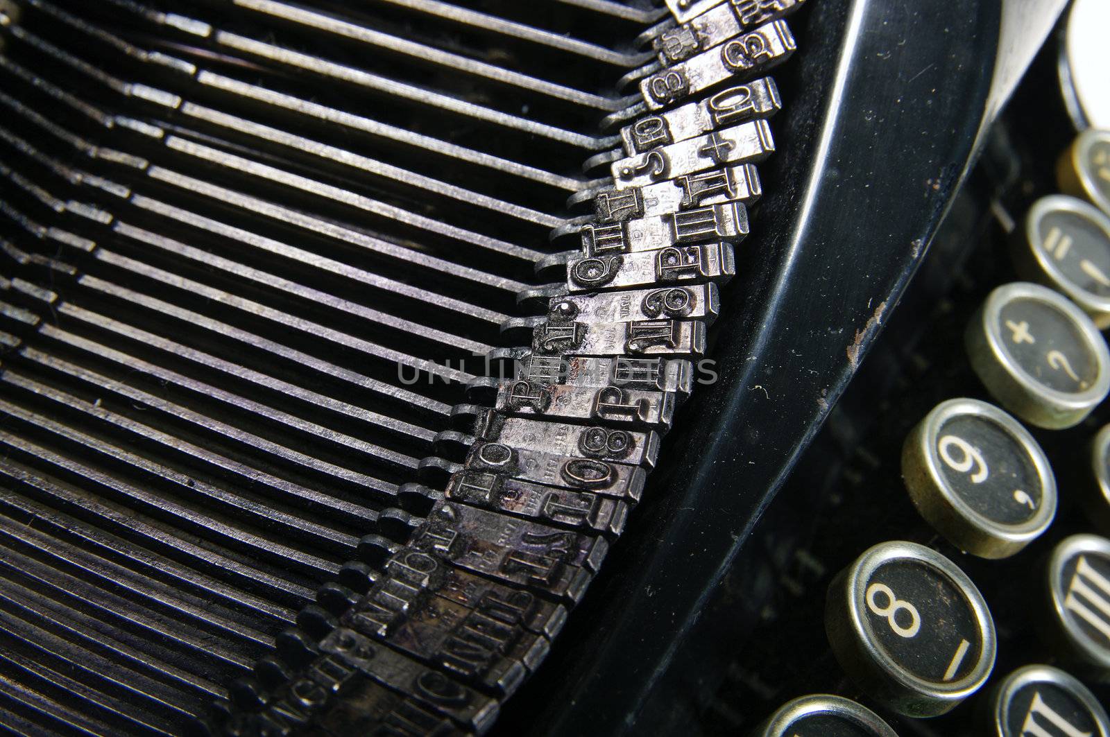 The typewriter is intended to print any texts on a paper