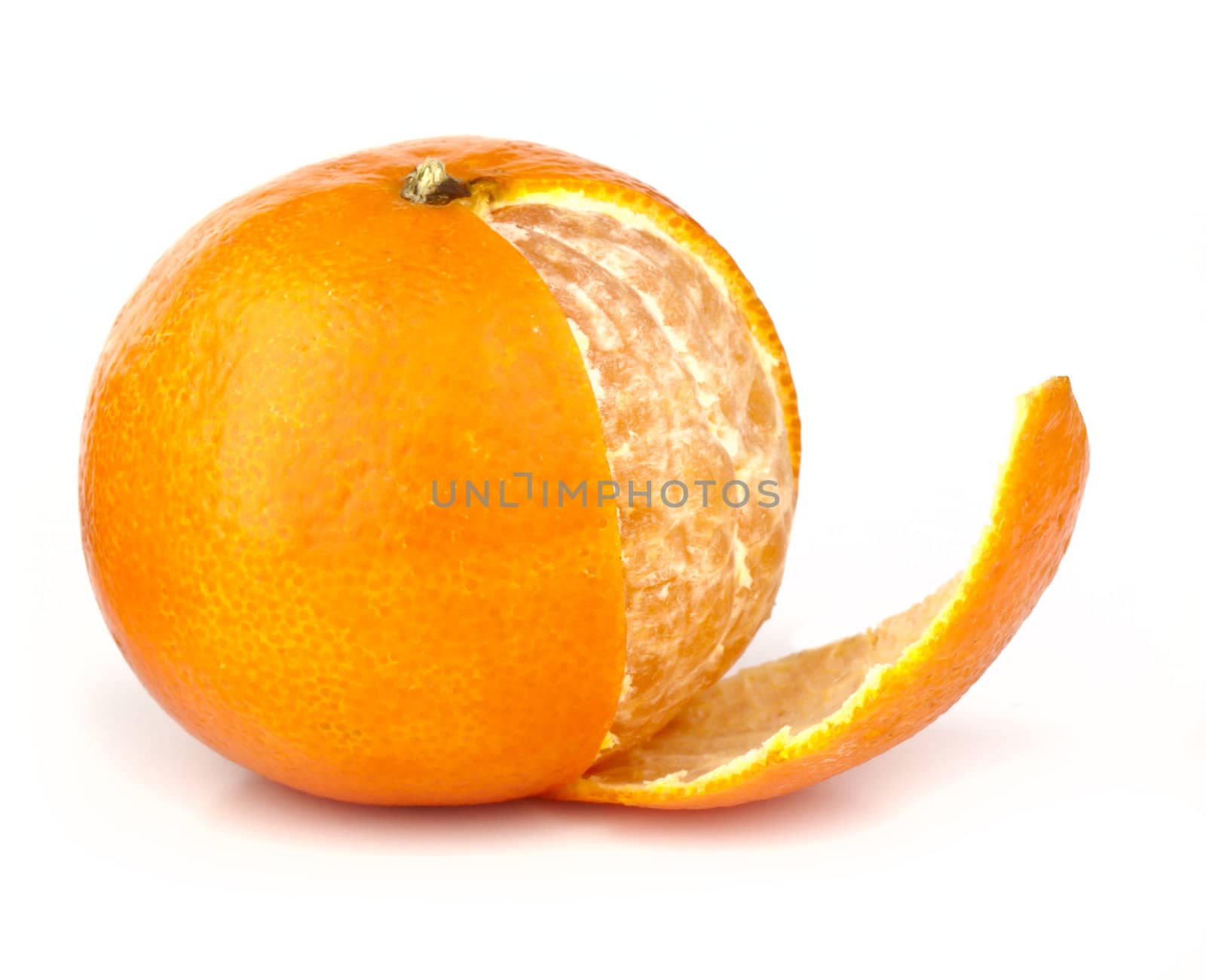 Mandarin fruit isolated on white background