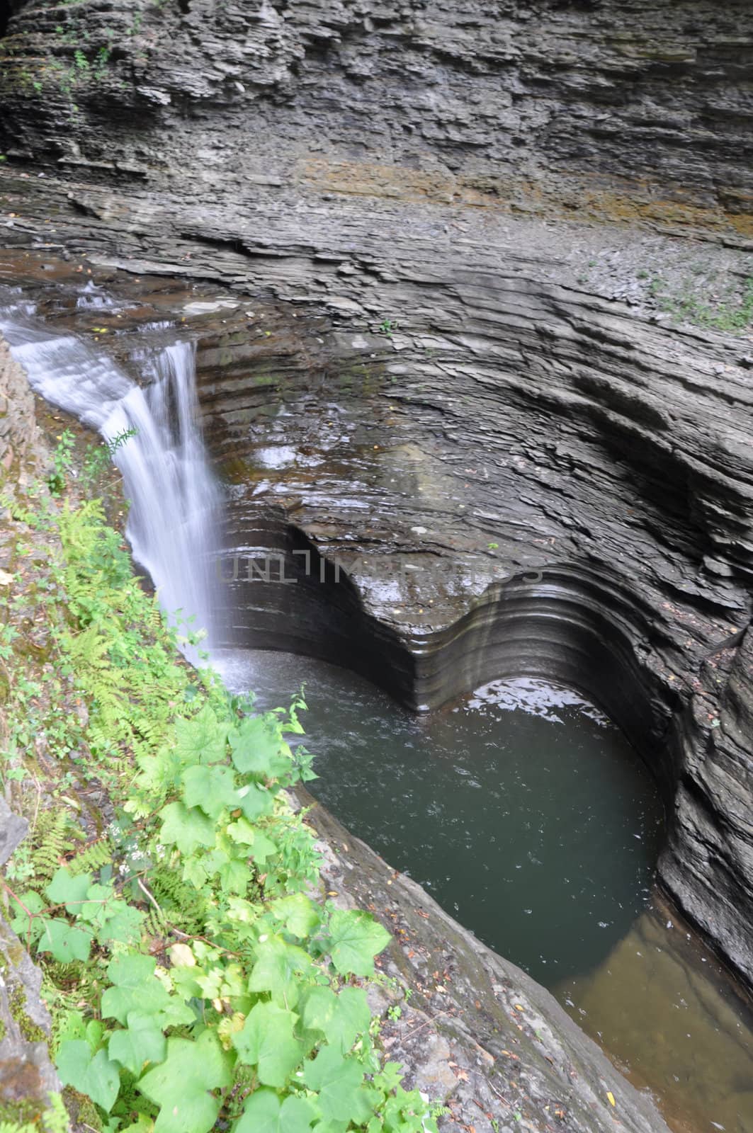 Heart-shaped waterfall pool in upstate New York