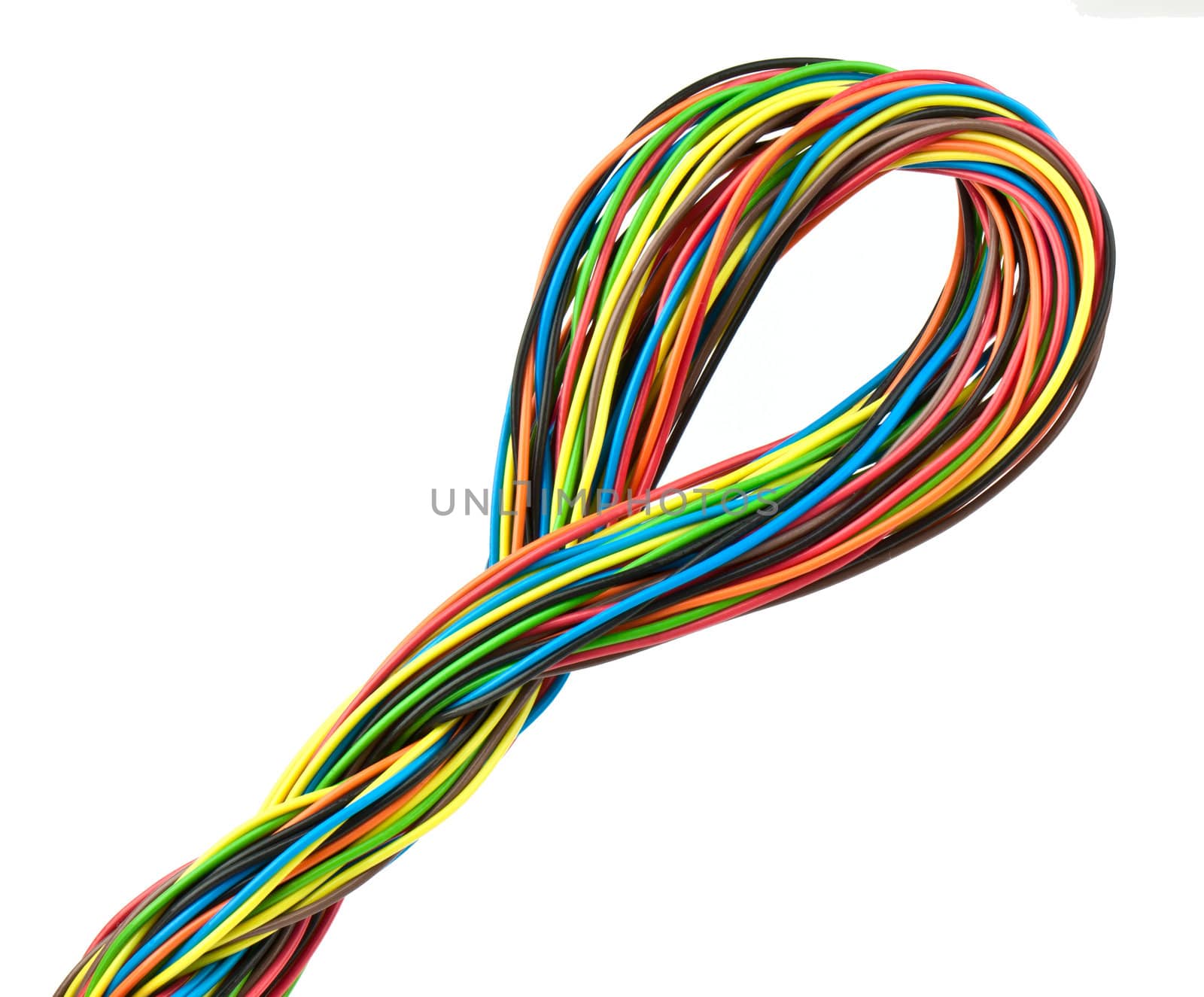 Colour wire isolated on white bacground