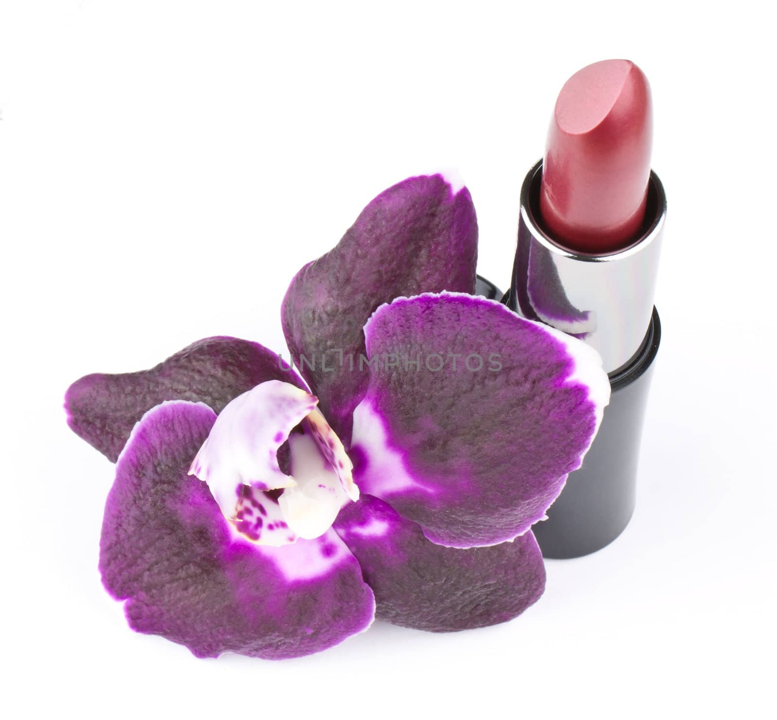 Orhid flowrs and lipstick