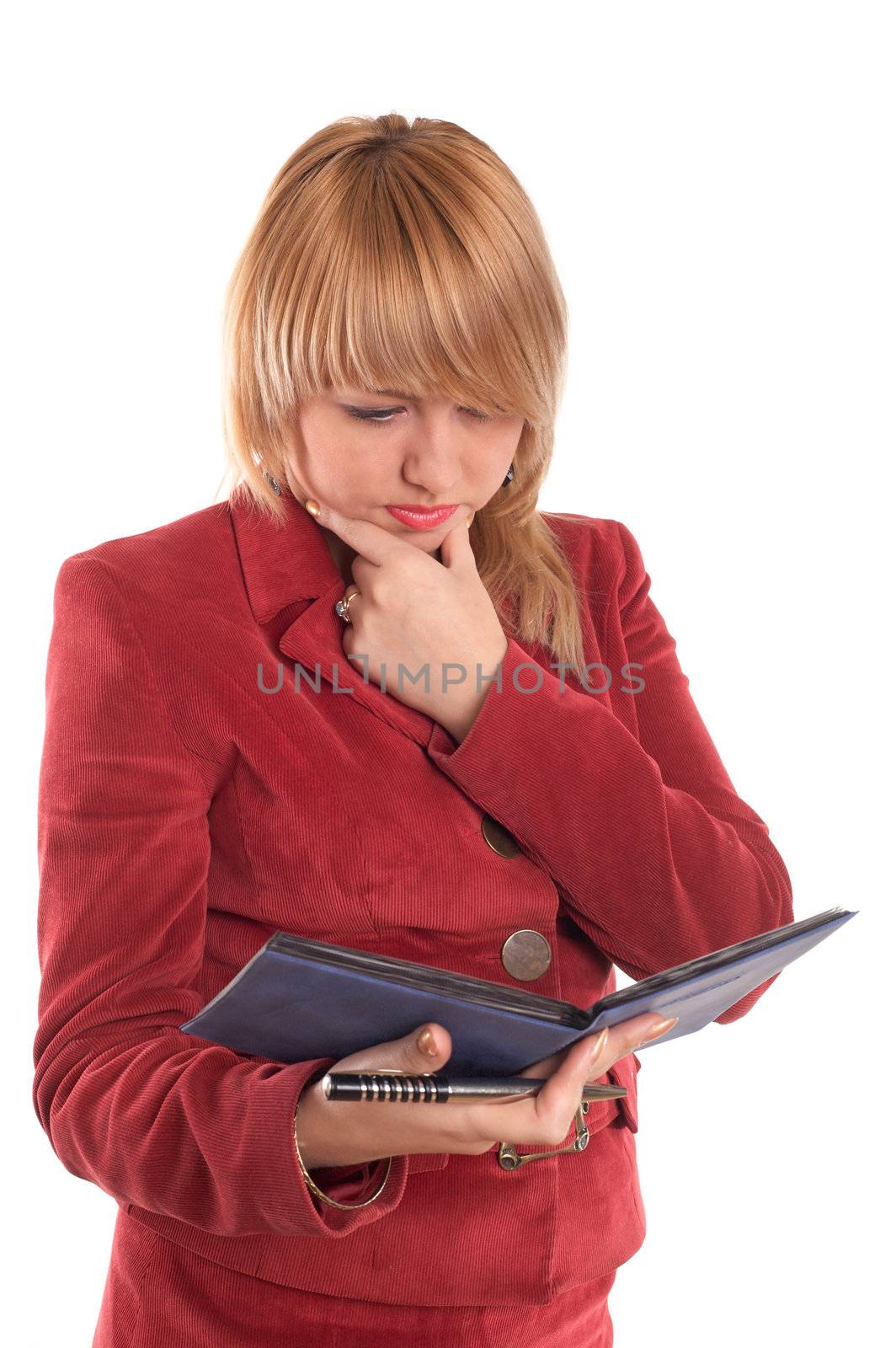 An image of a reading nice woman