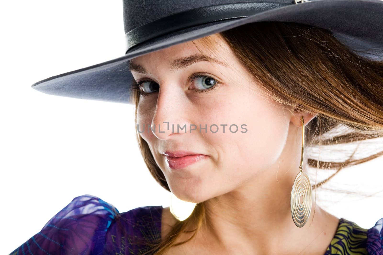 An image of a nice woman in a grey hat