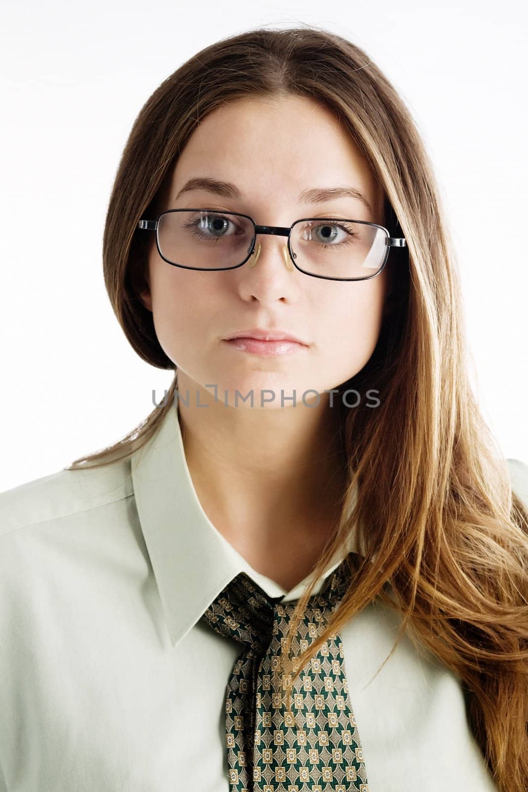An image of a nice girl in glasses