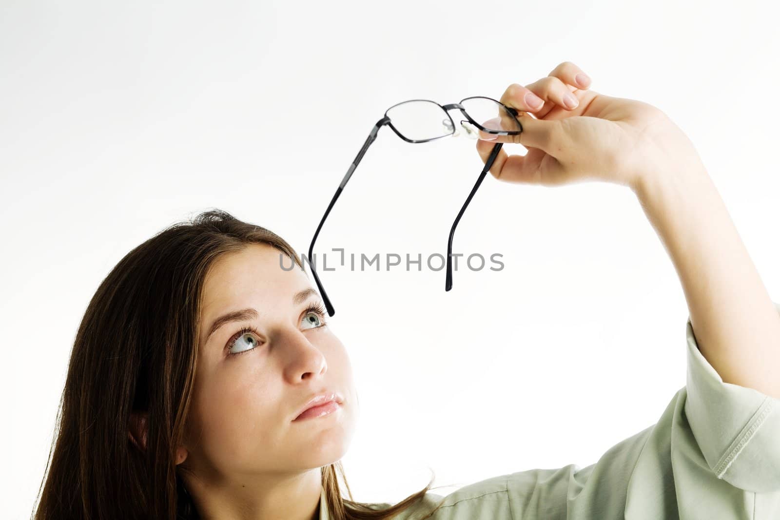 Girl with glasses by velkol