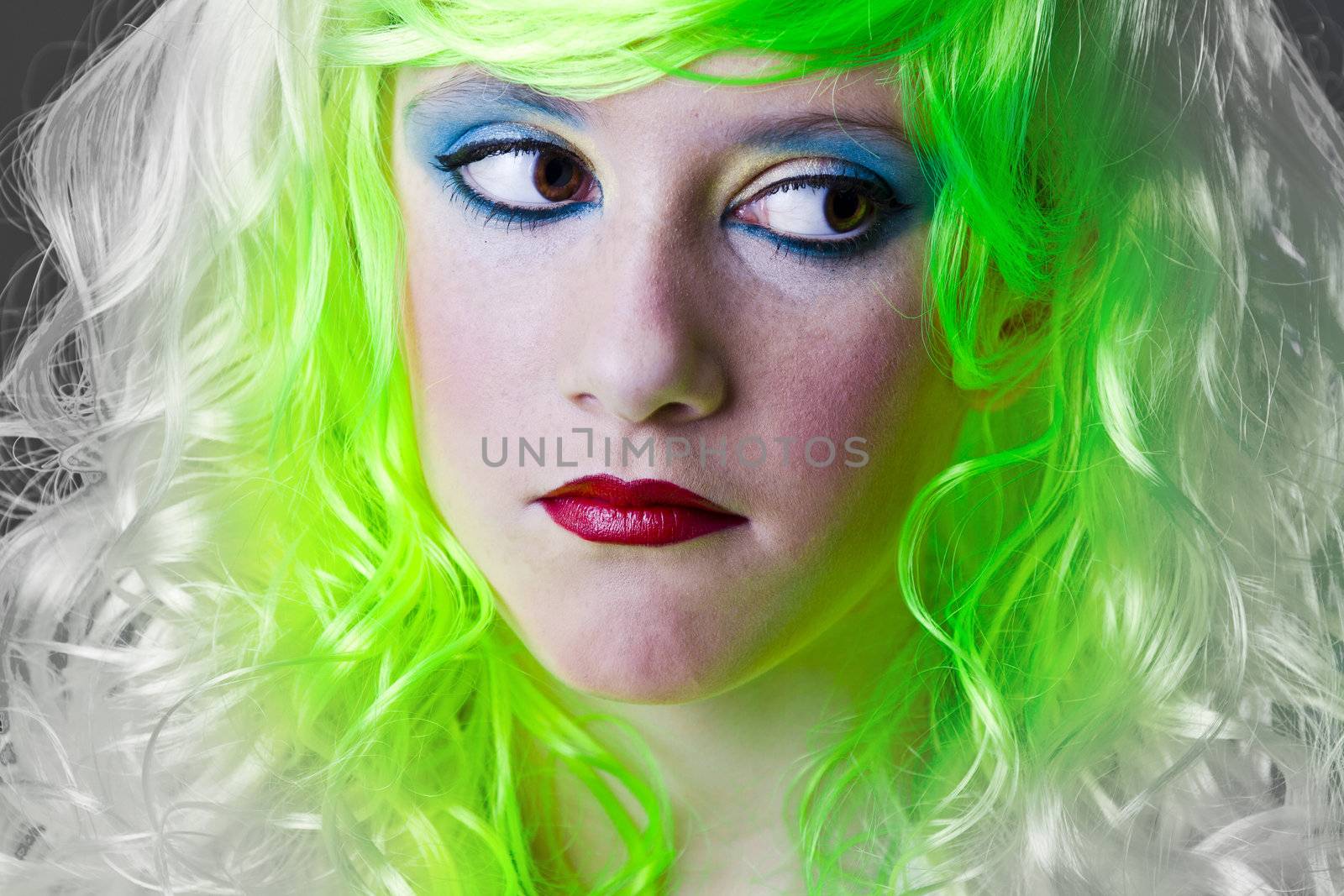 sad green fairy girl ecologic