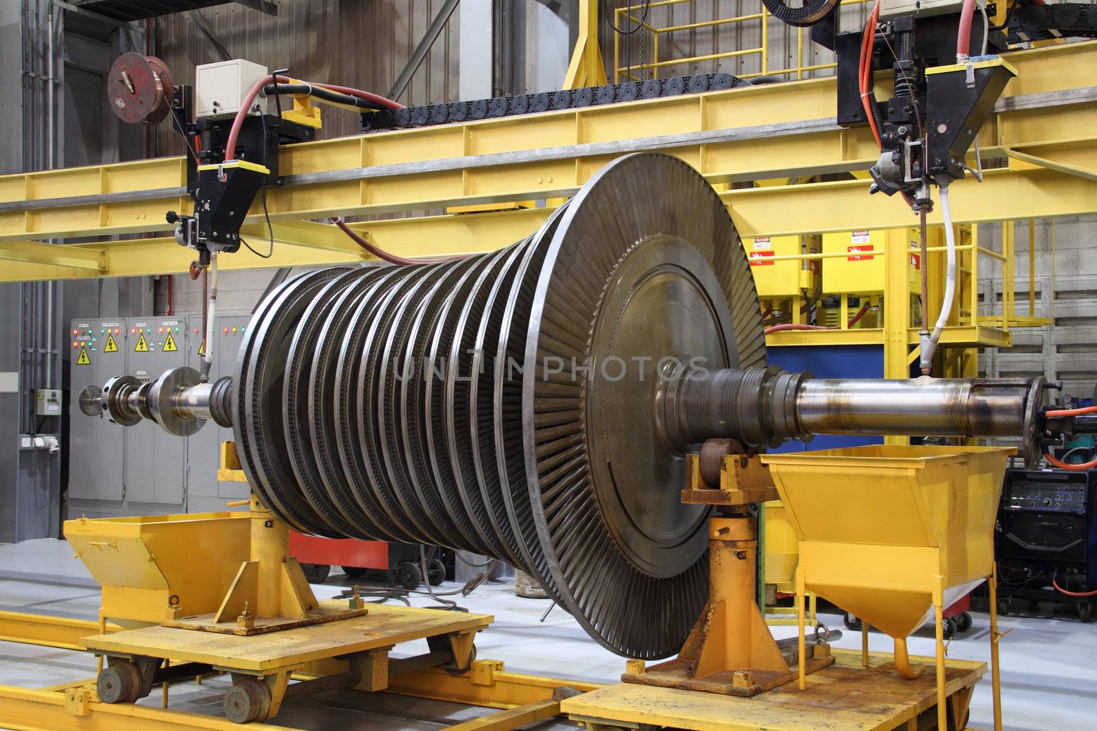 Industrial turbine at the workshop by photosoup