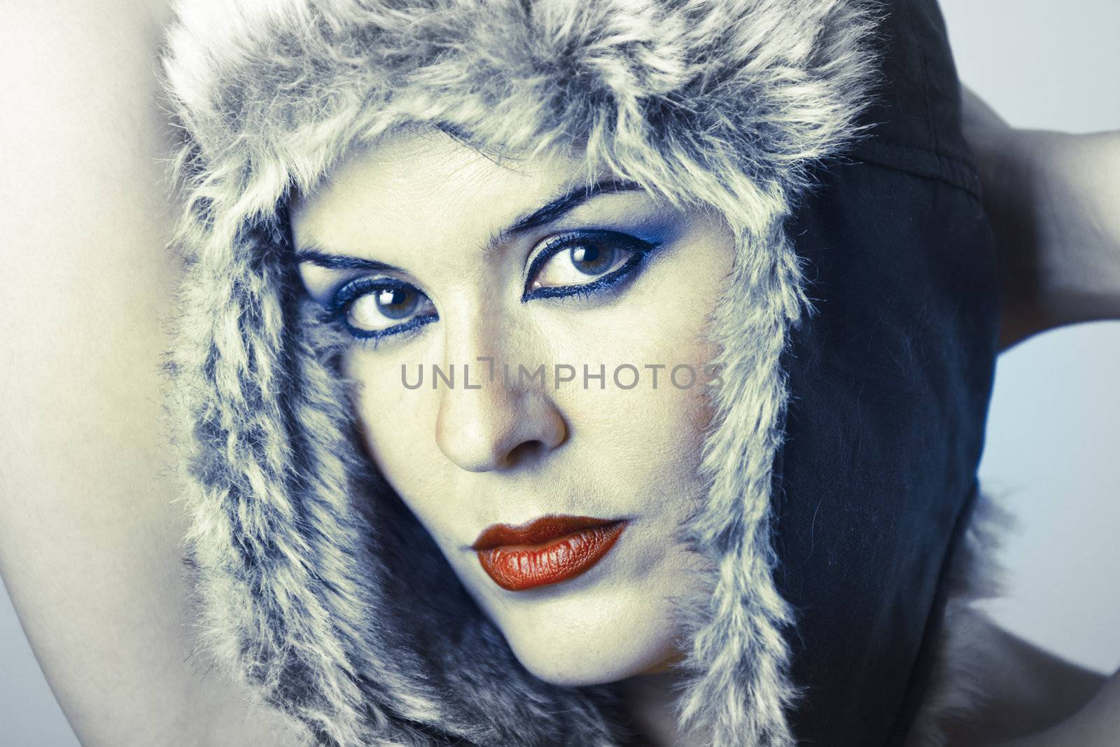 cold winter godess attracltive woman