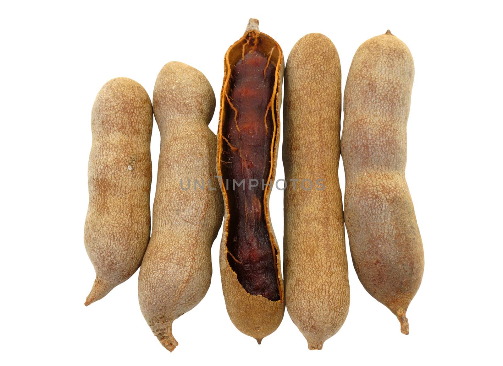 Sweet tamarind on white background