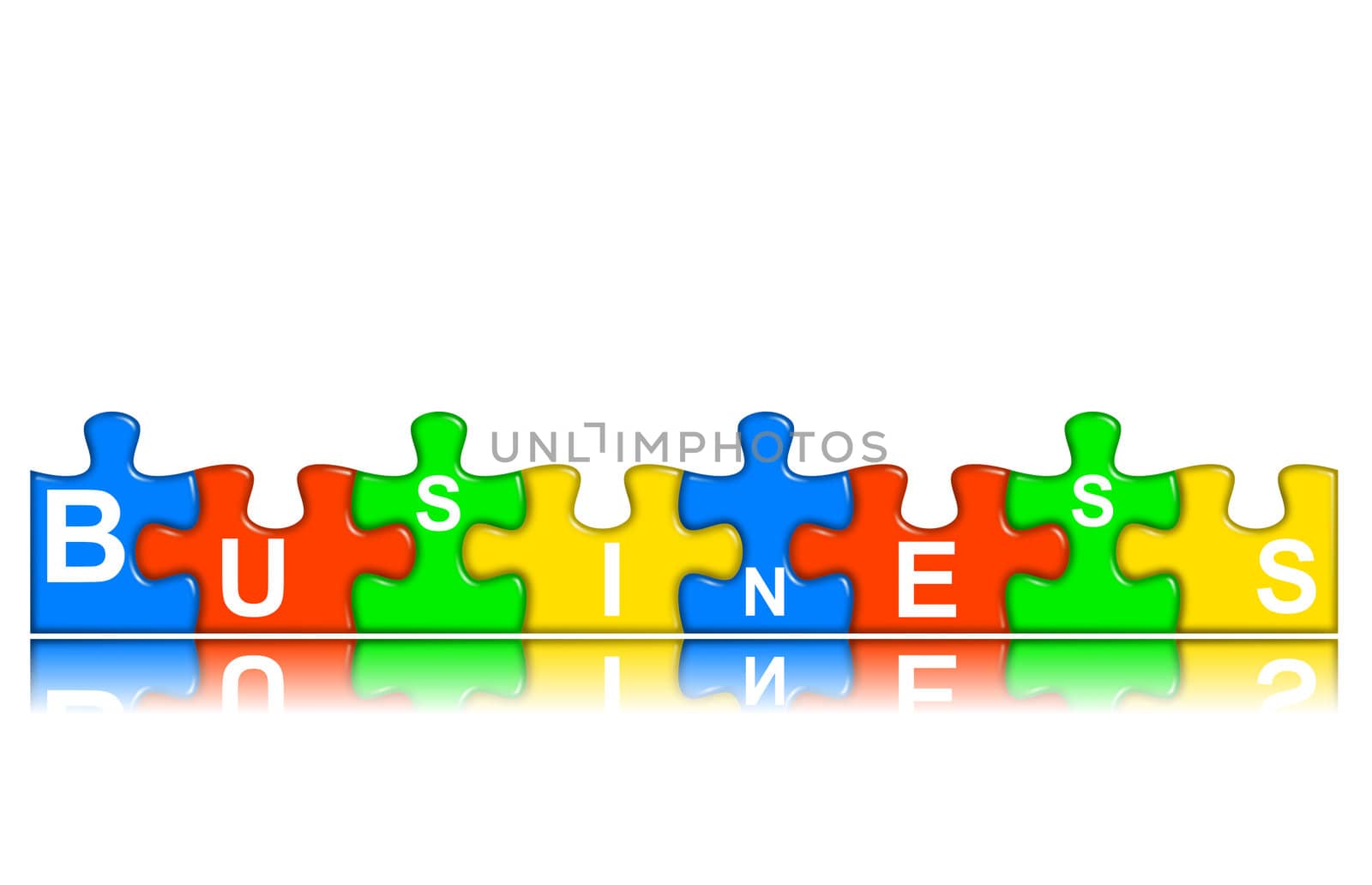 Combined multi-color puzzle - business concept by make