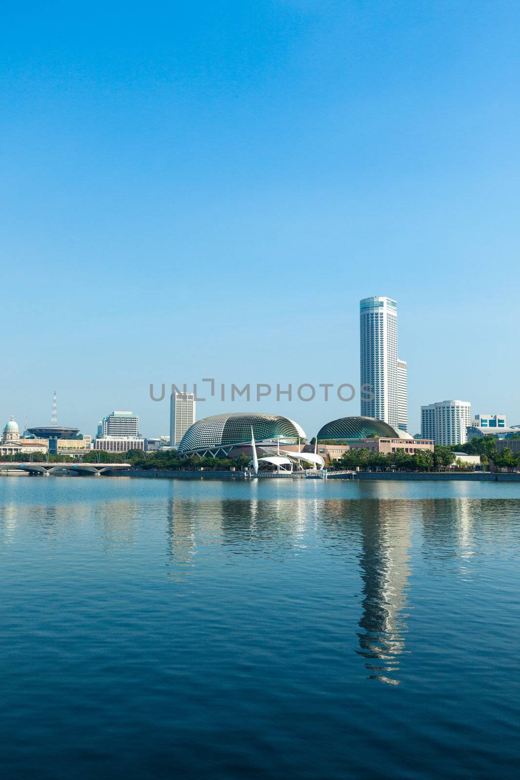 Singapore skyline at Marina Bay in the day