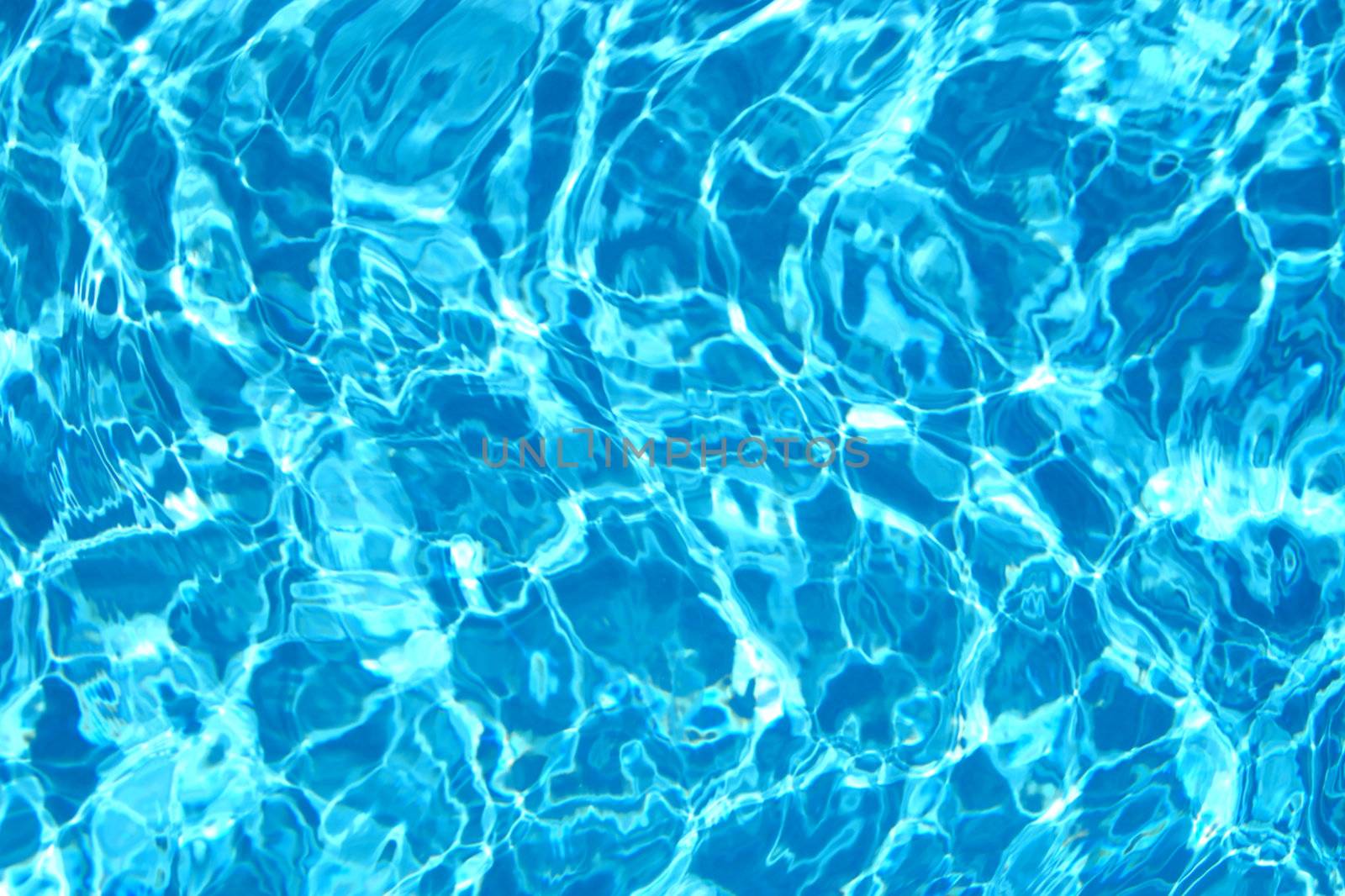 Blue water background in pool