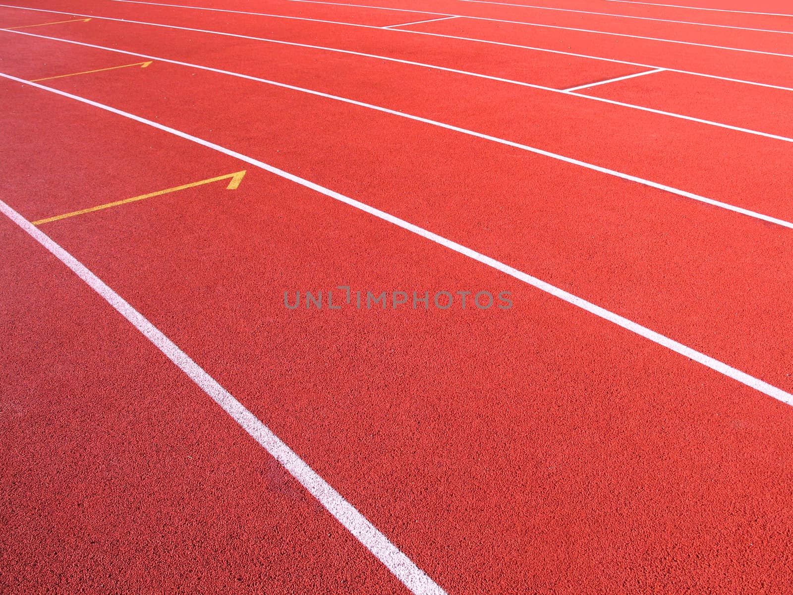 Abstract View Of Running Tracks In A Sport Stadium 