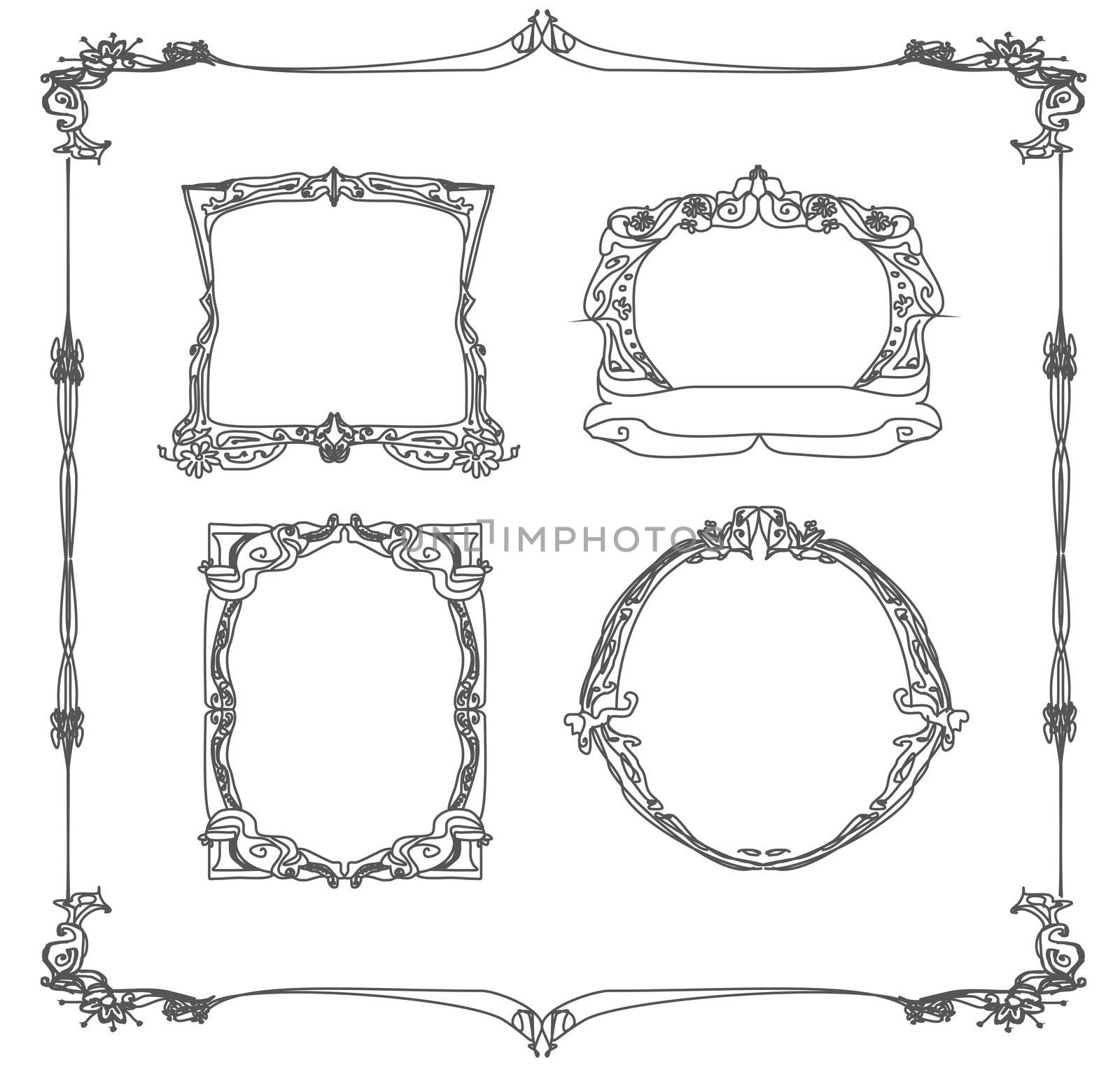 Vintage frames set