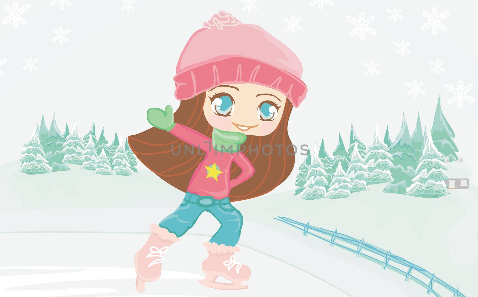 Girl on skates
