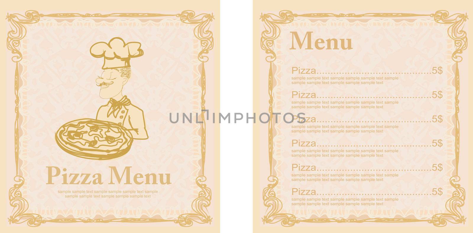 Pizza Menu Template by JackyBrown