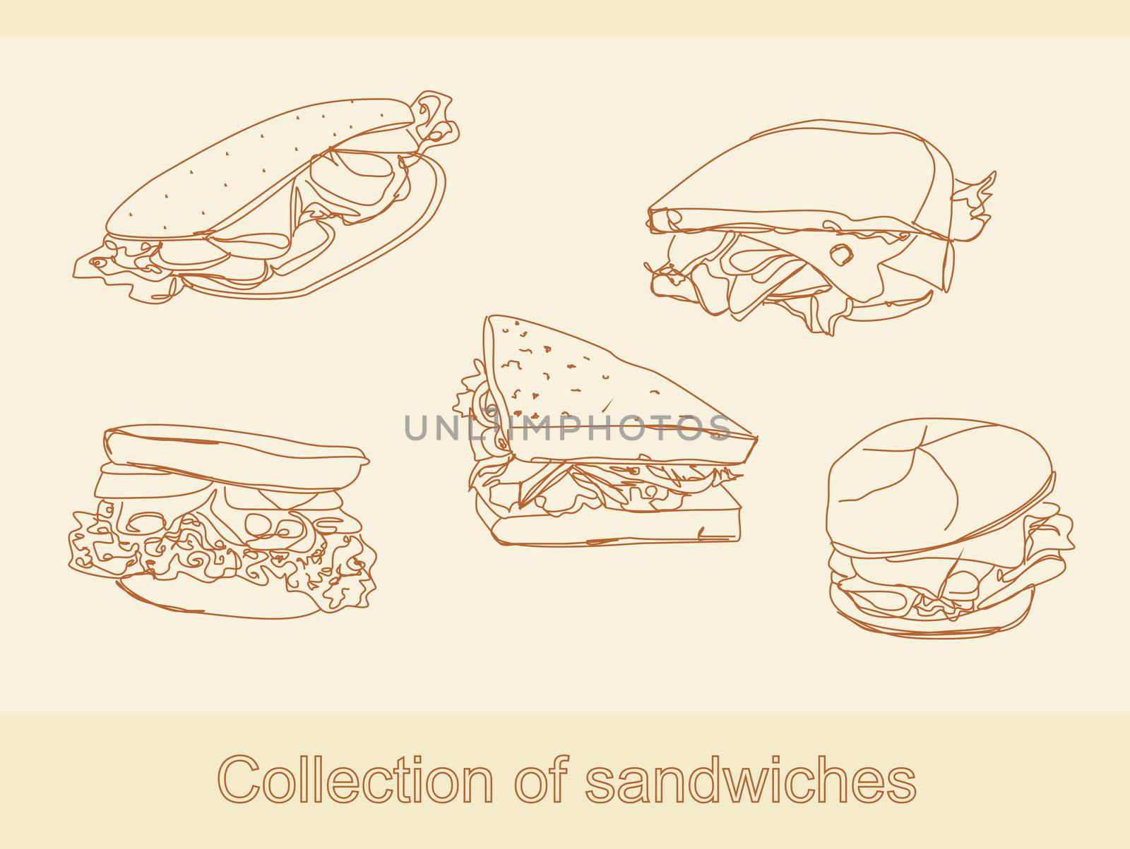 Collection of sandwiches