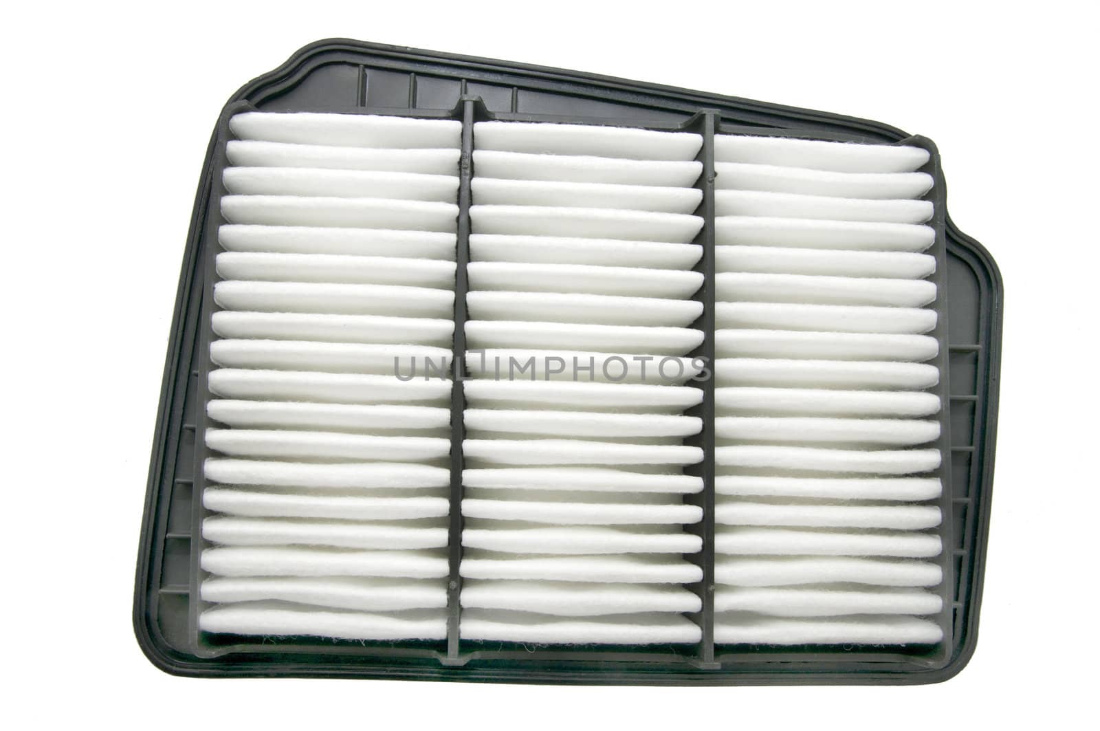 fiber filter for a car on a white background