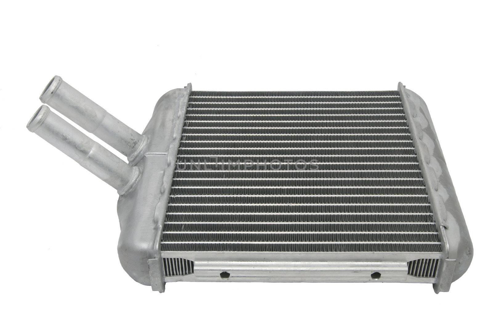 new car radiator on a white background