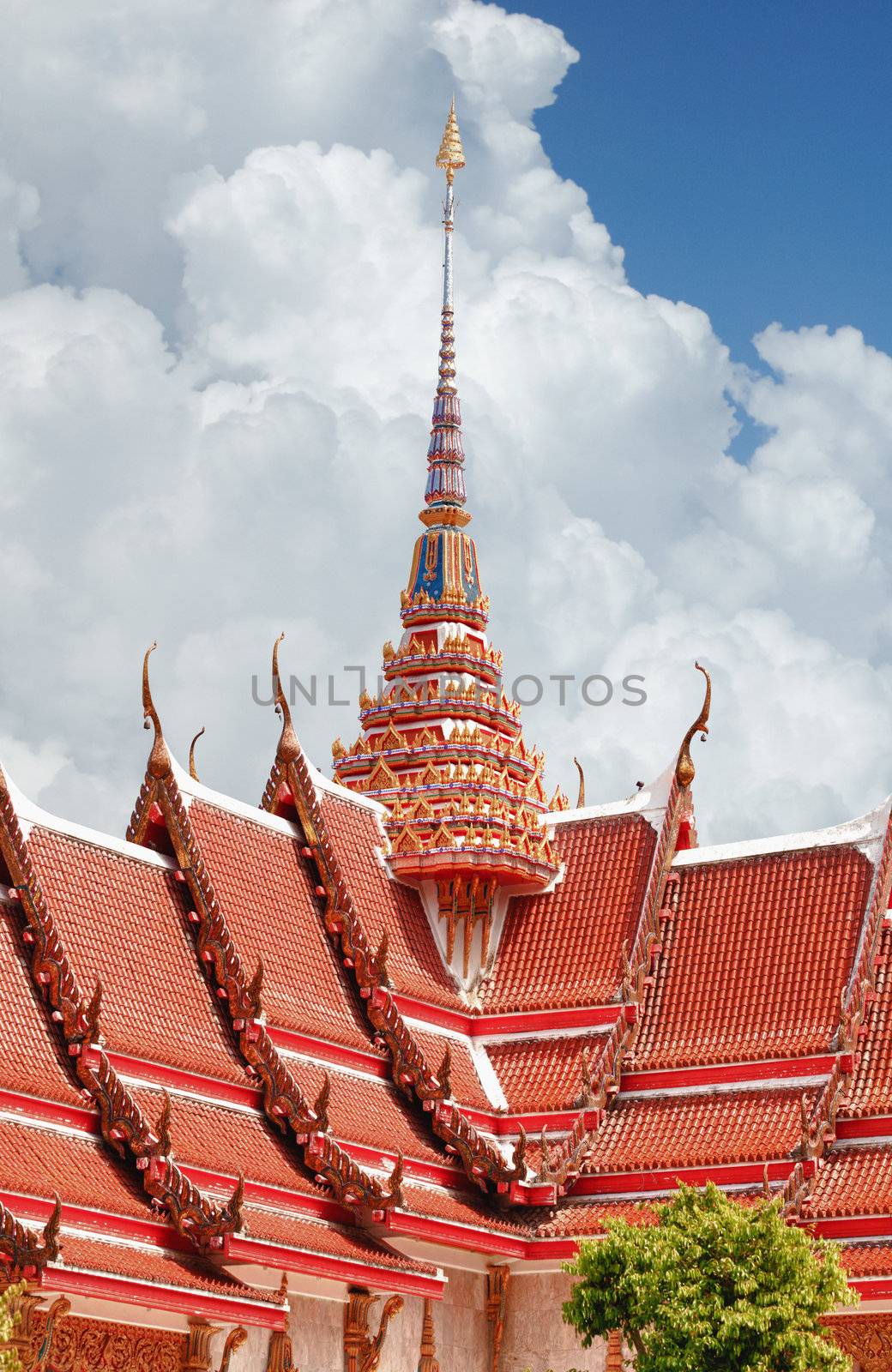 Roofing Buddhist monastery by pzaxe